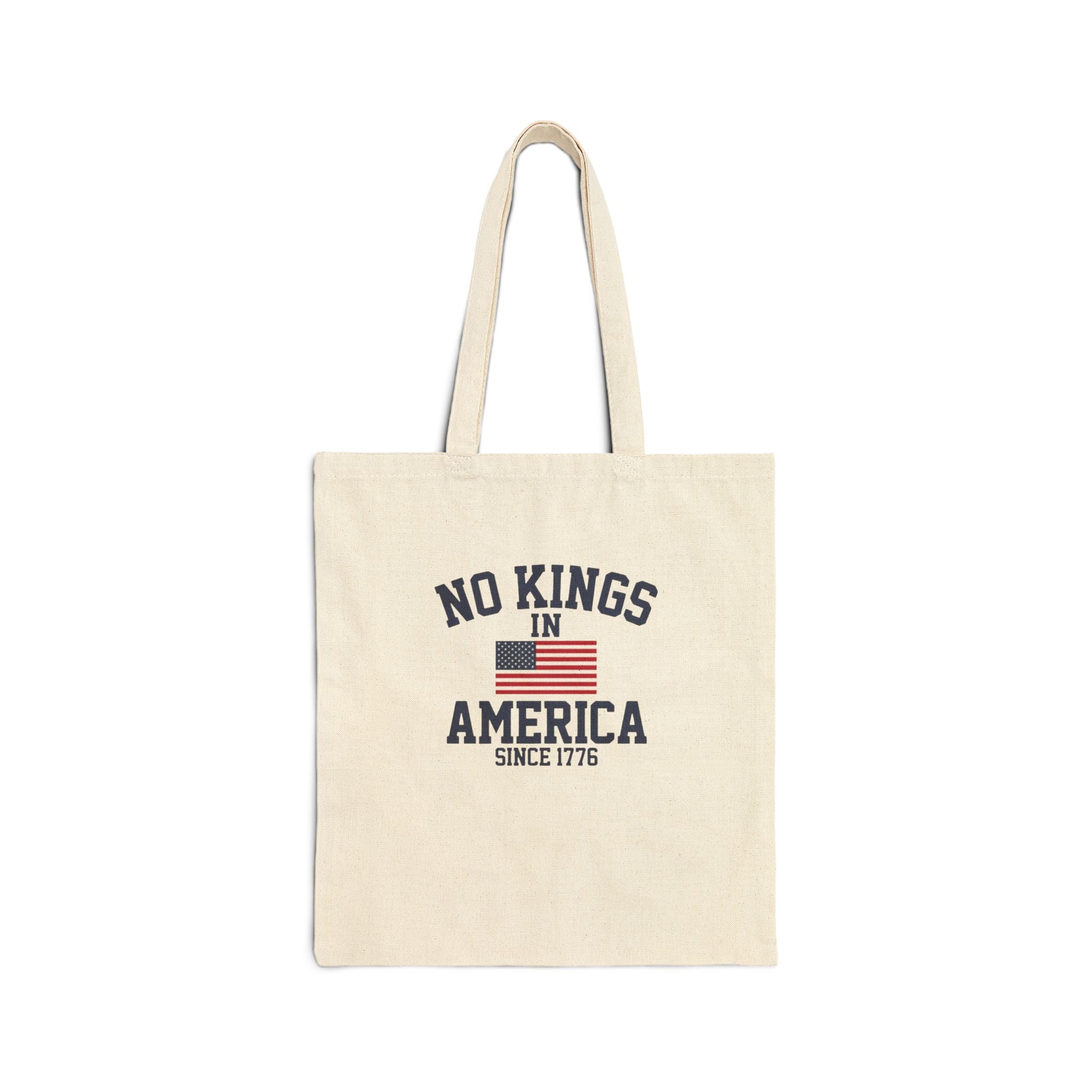 Patriotic Cotton Canvas Tote Bag