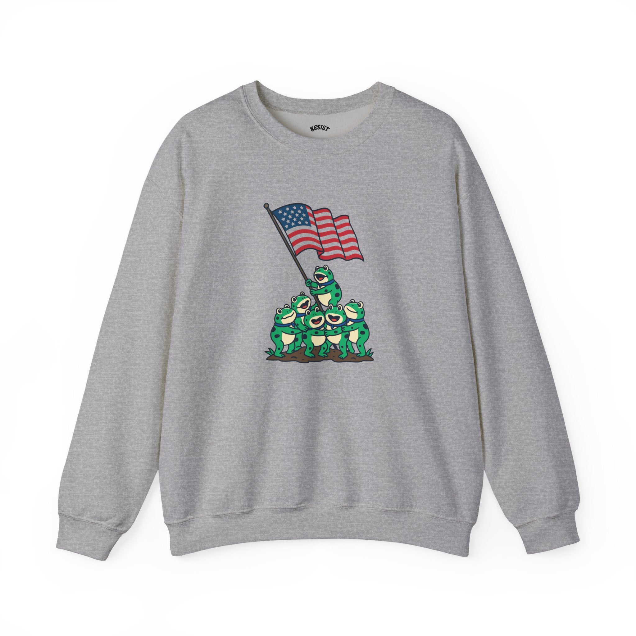 Patriotic Frog Crewneck Sweatshirt