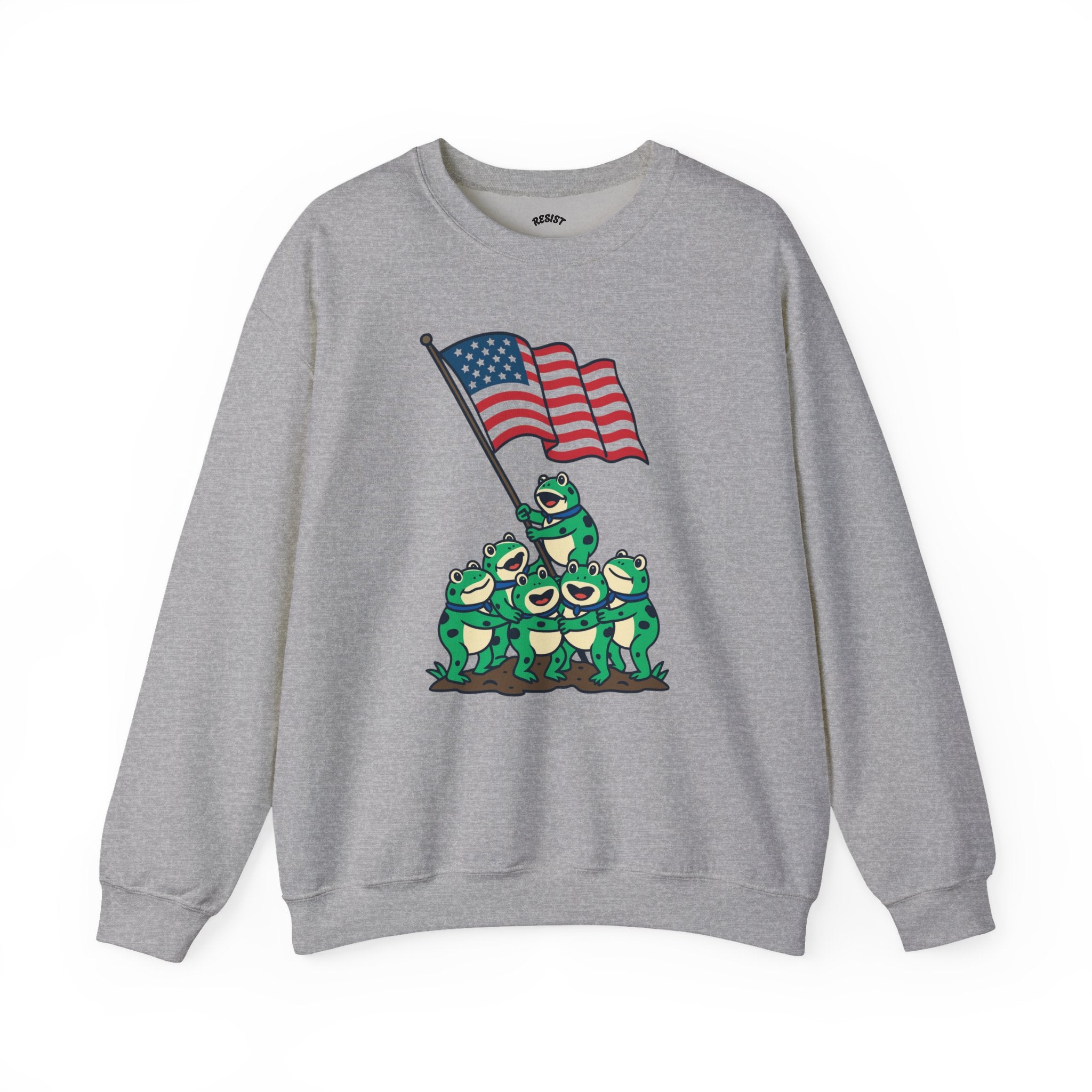 Patriotic Frog Crewneck Sweatshirt