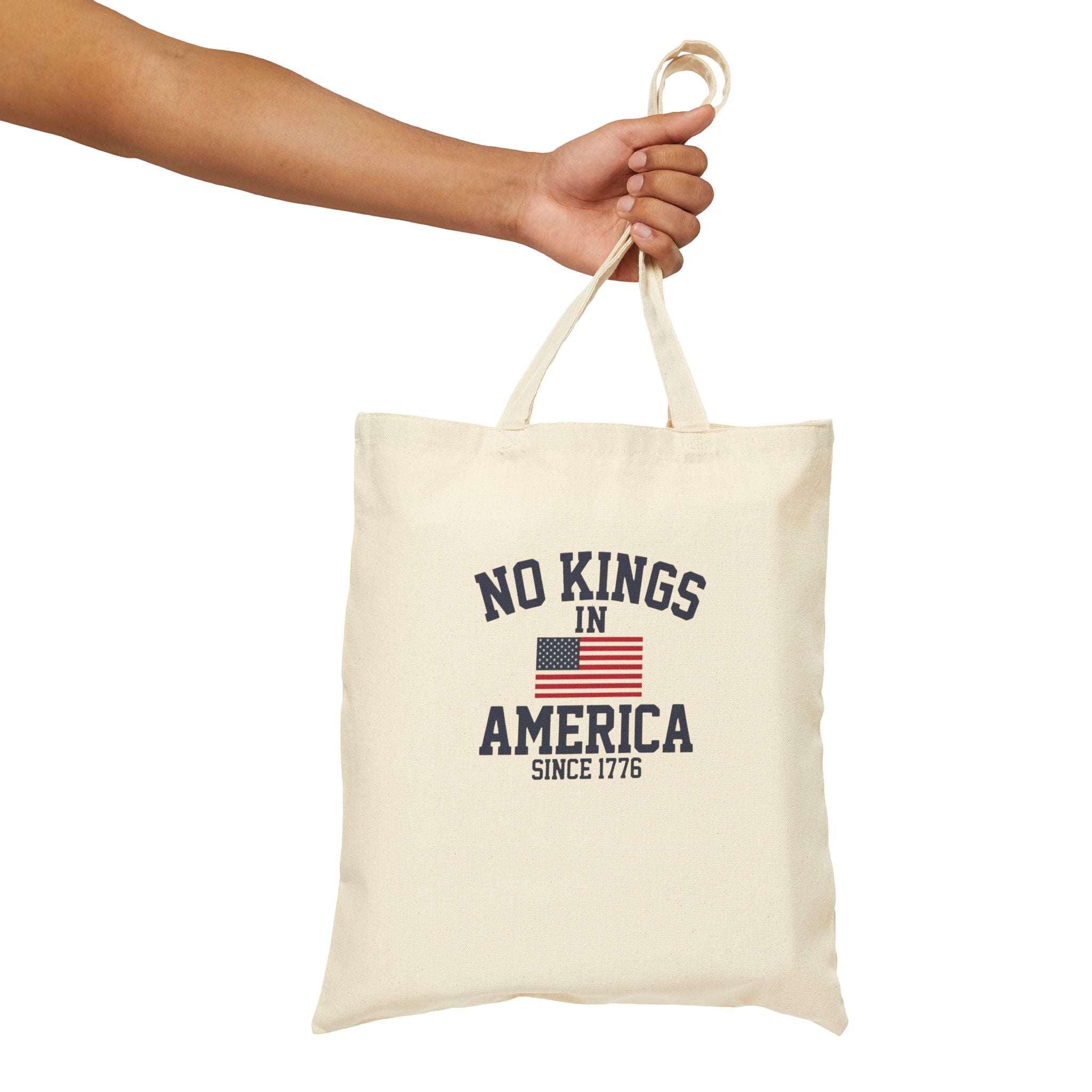 Patriotic Cotton Canvas Tote Bag