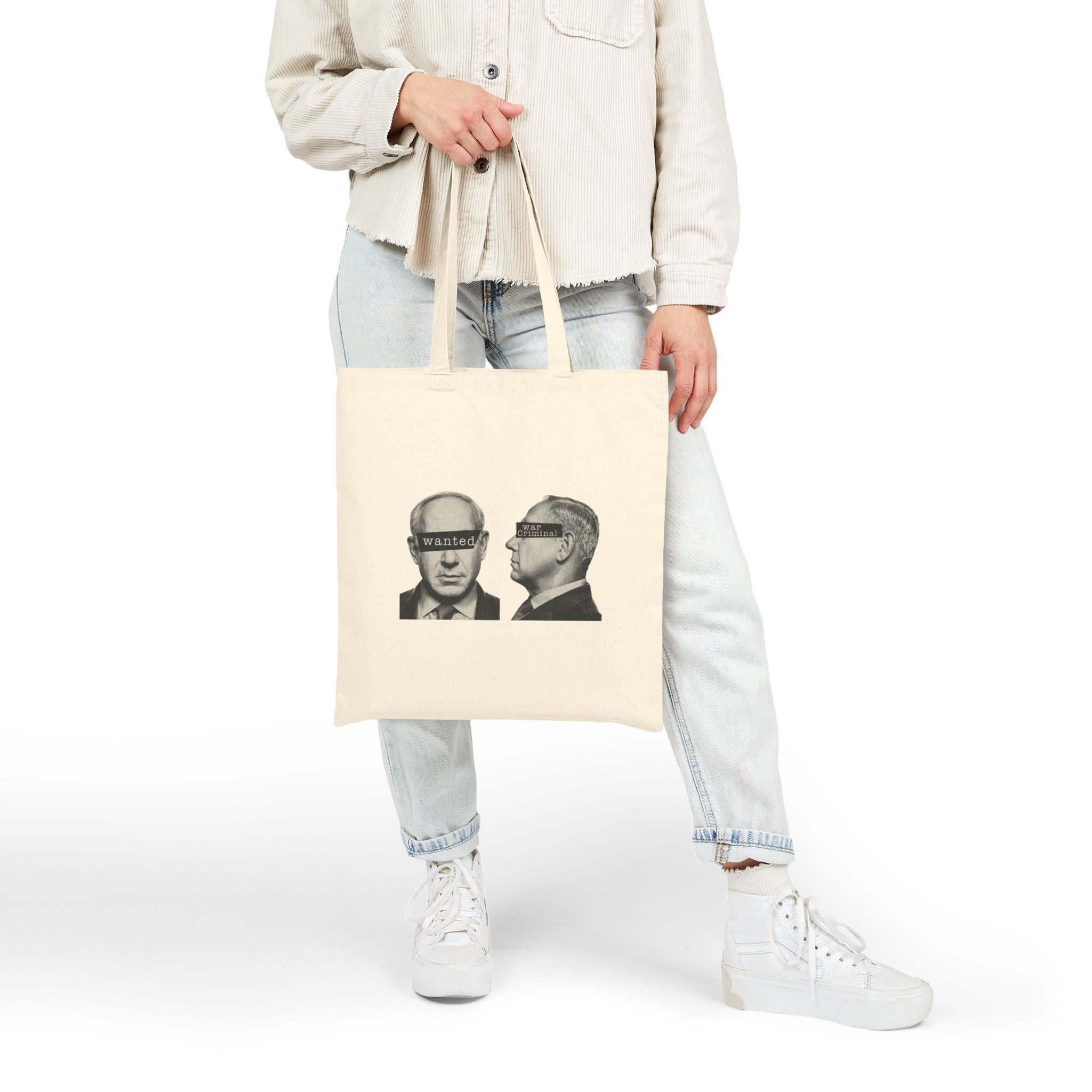 War Criminal Canvas Tote  bag - Natural