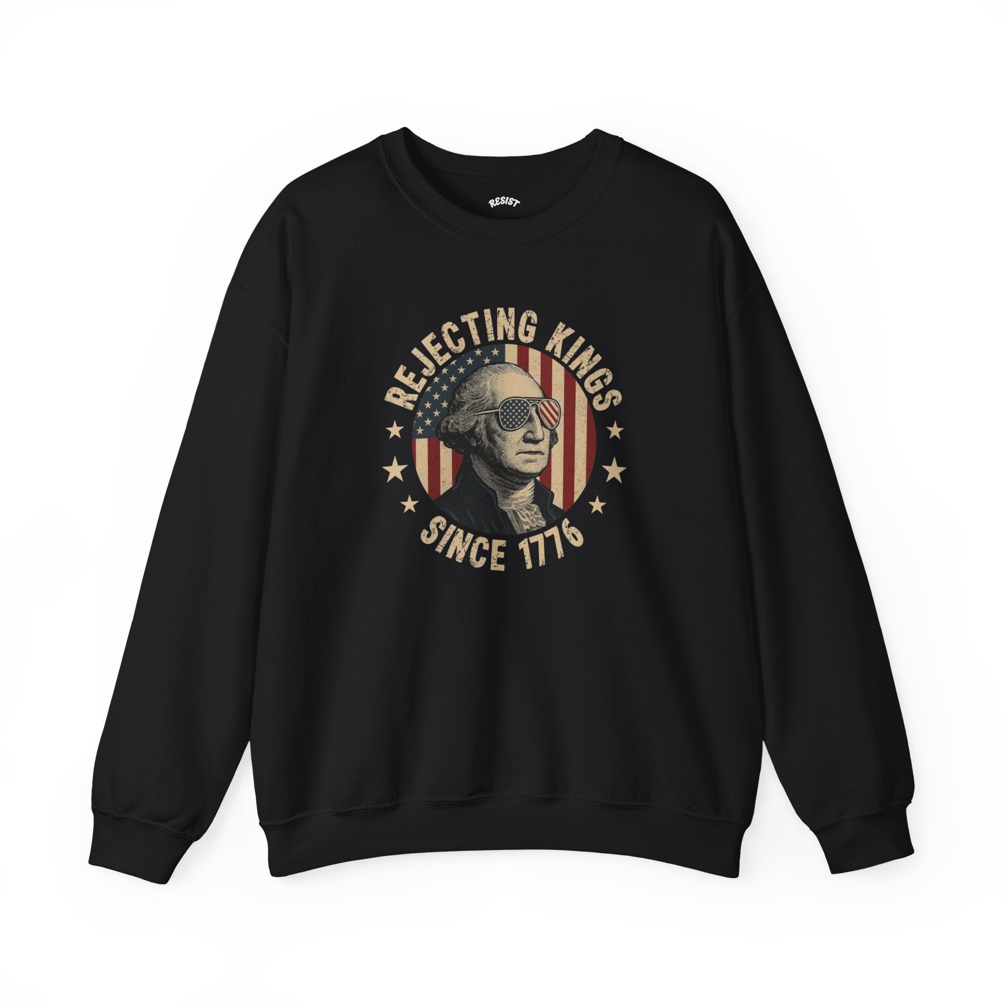 Vintage-Inspired ‘Rejecting Kings Since 1776’ Sweatshirt