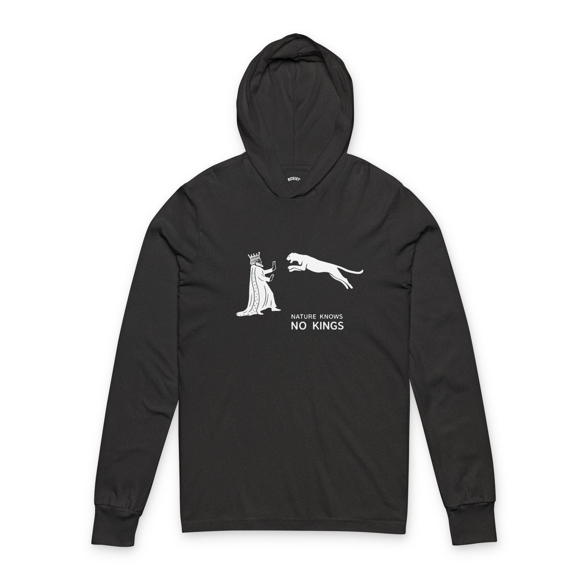 No Kings Hooded Long Sleeve Tee