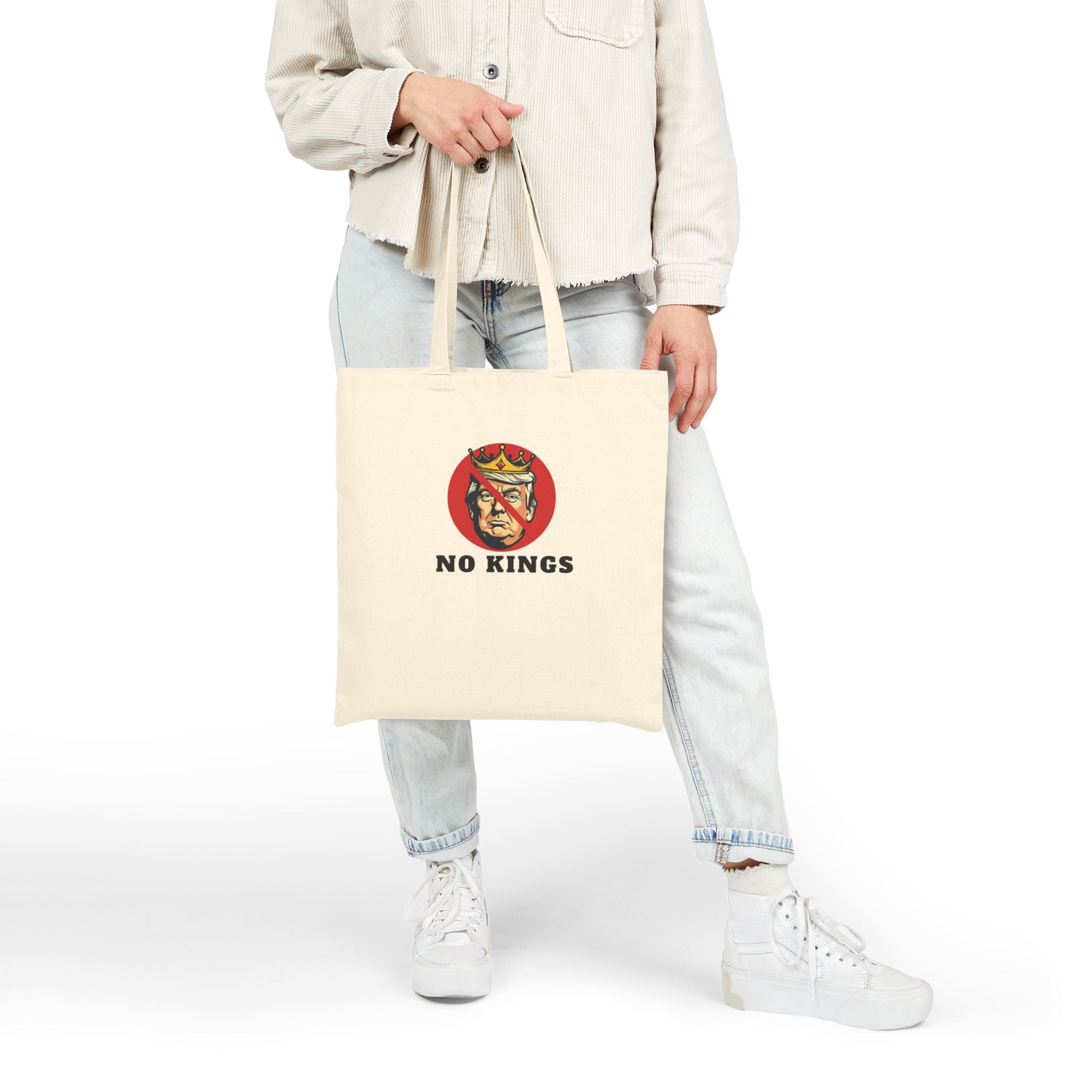 No Kings Cotton Canvas Tote Bag