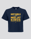 Hot Girls For Melat - Cropped Boxy T-Shirt (Navy)