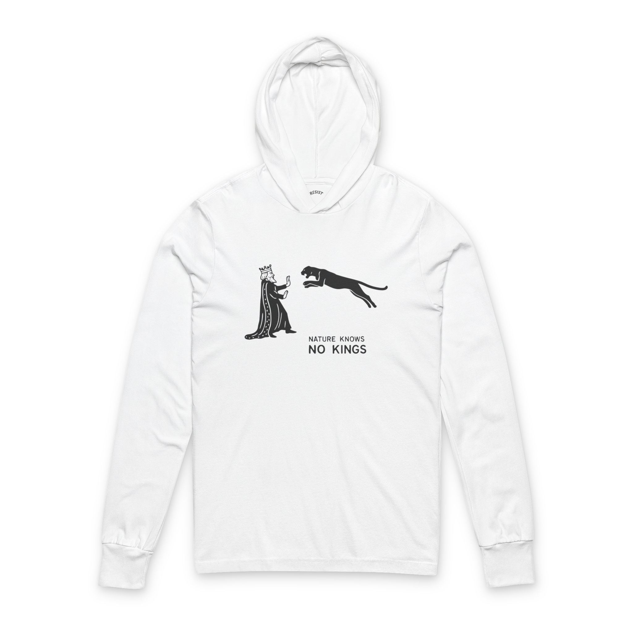 No Kings Hooded Long Sleeve Tee