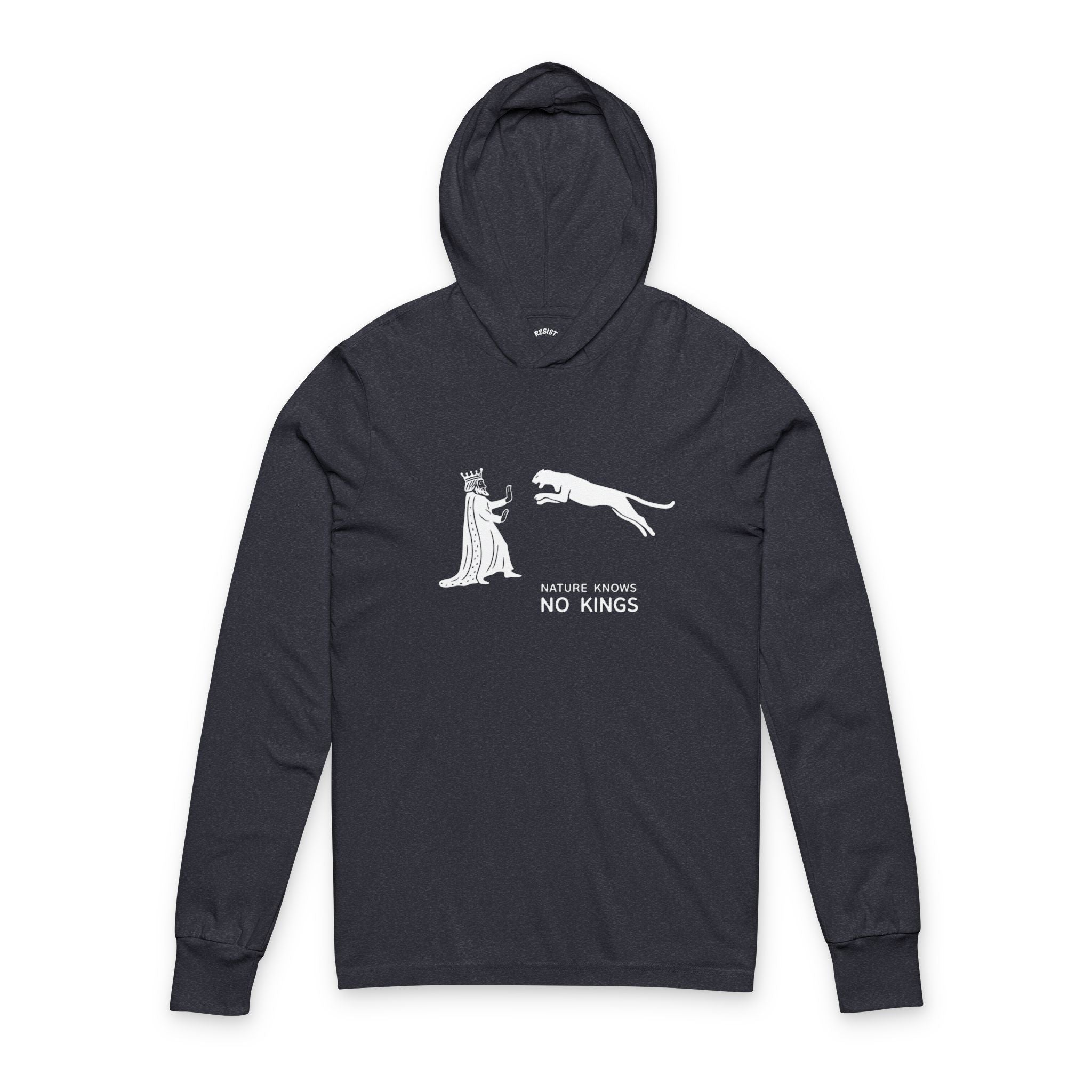 No Kings Hooded Long Sleeve Tee