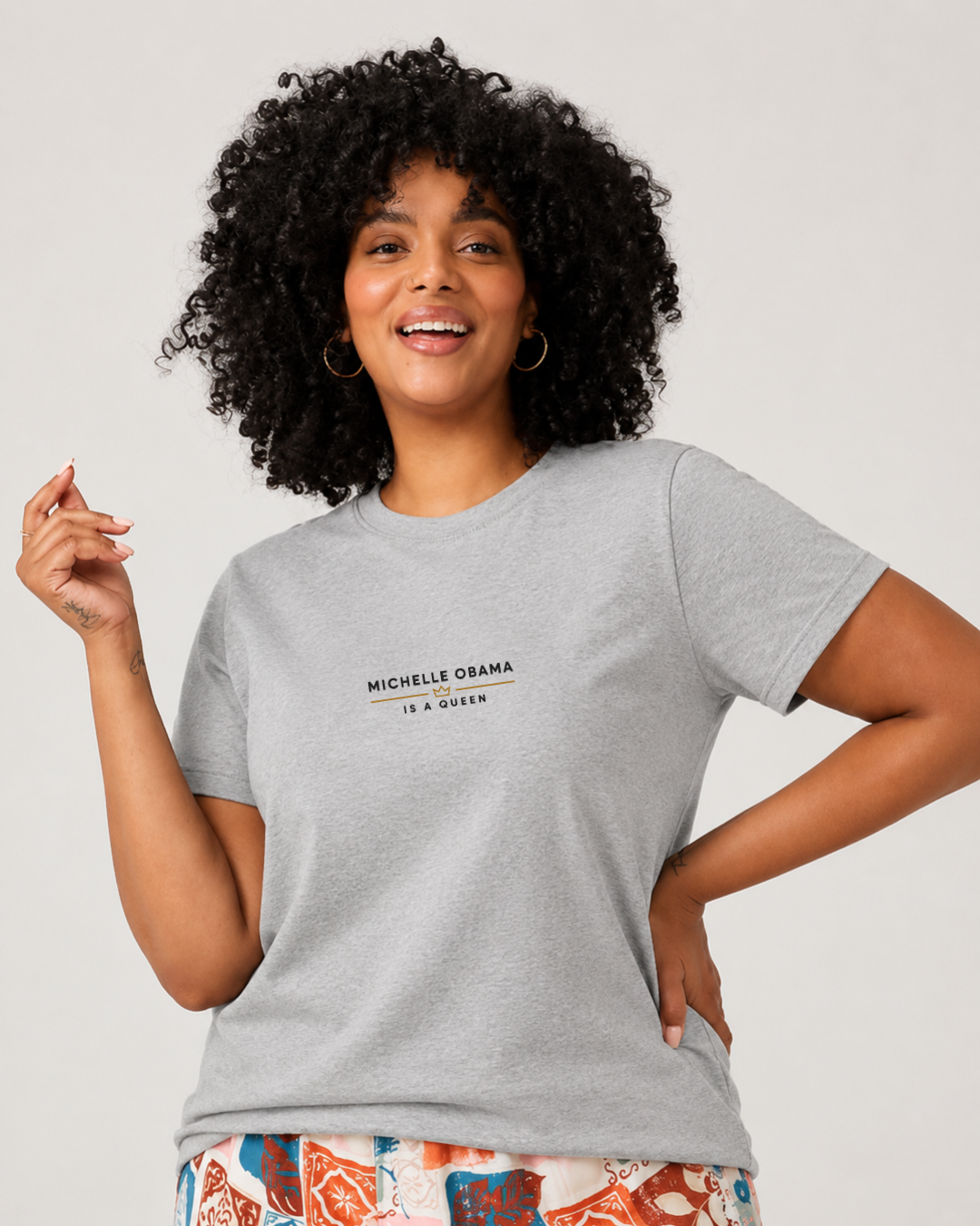 Michelle Obama Is A Queen Premium Cotton T‑Shirt
