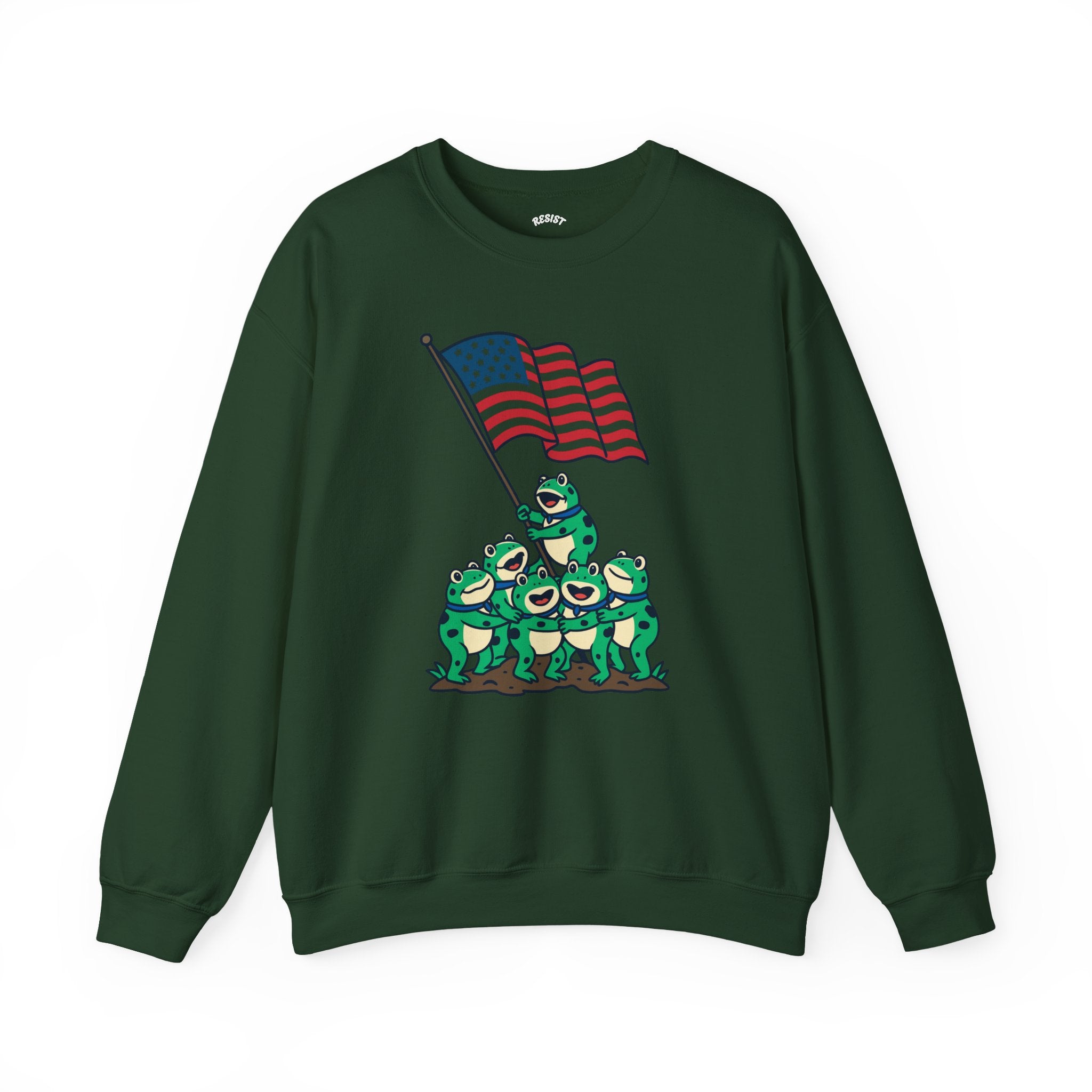 Patriotic Frog Crewneck Sweatshirt