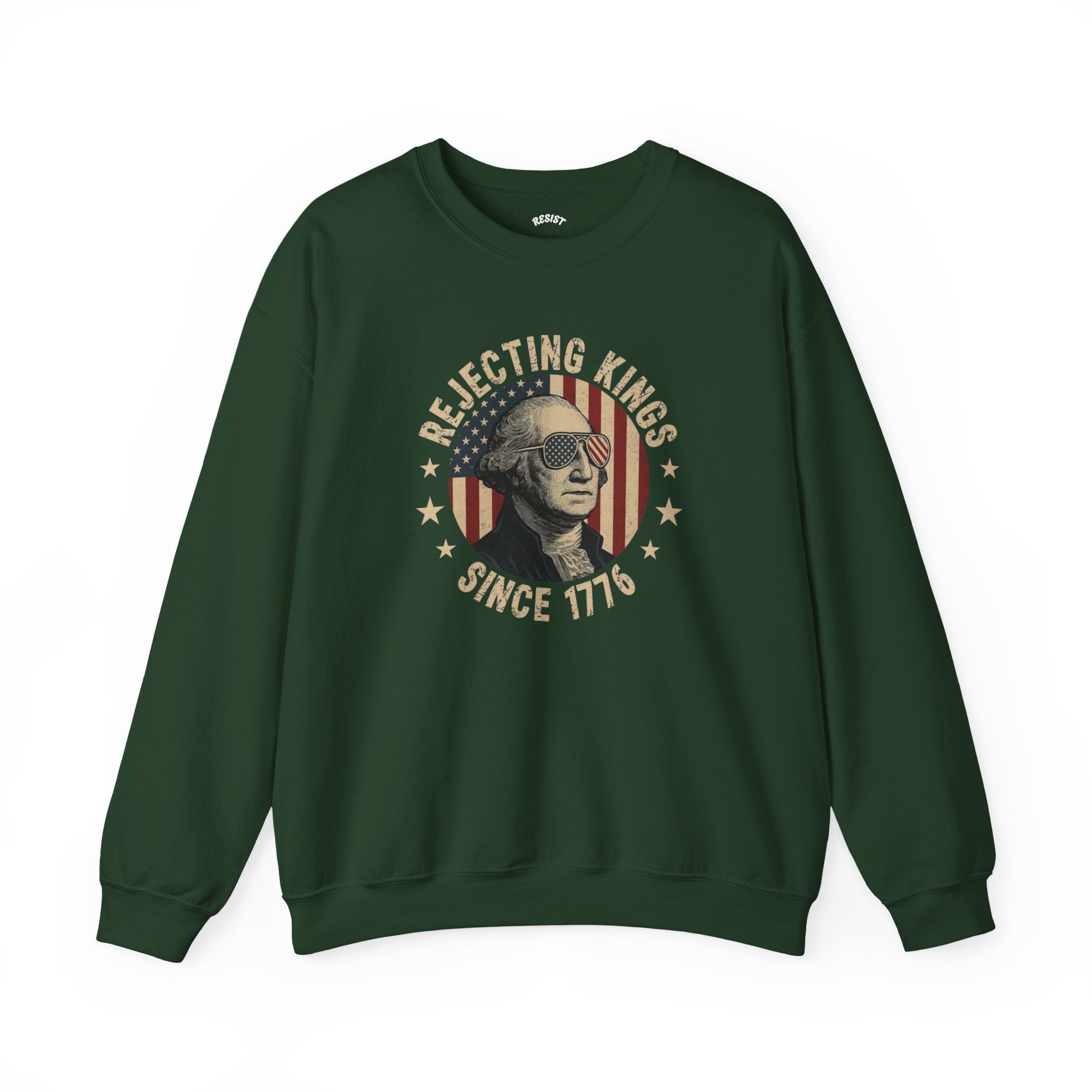 Vintage-Inspired ‘Rejecting Kings Since 1776’ Sweatshirt