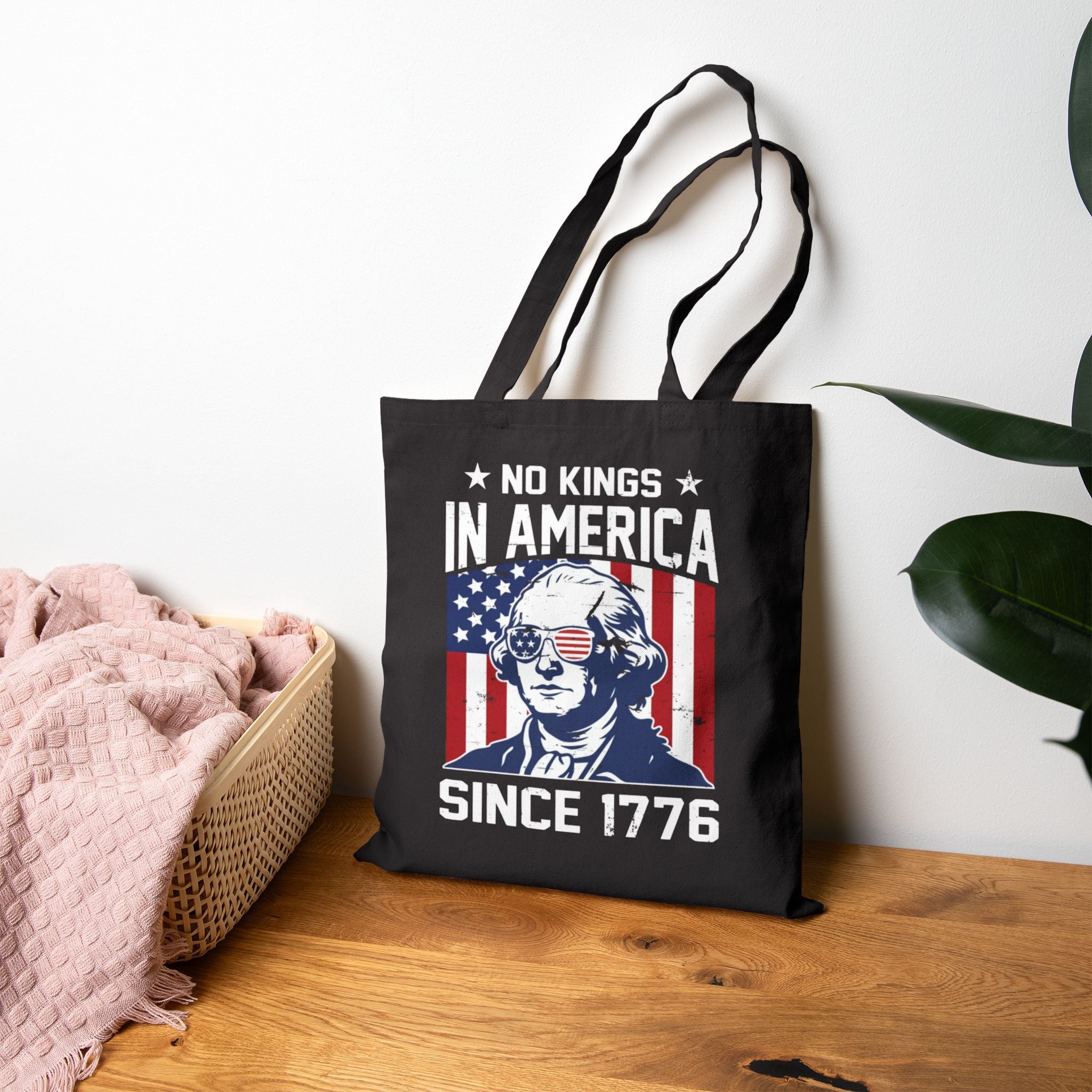 No Kings in America Since 1776 Cotton Canvas Tote Bag