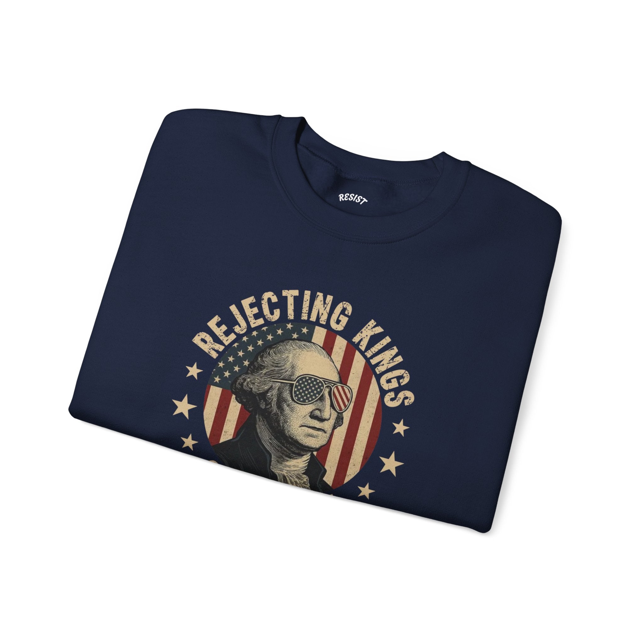 Vintage-Inspired ‘Rejecting Kings Since 1776’ Sweatshirt
