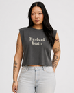 Husband Beater Cropped Heavy Weight Muscle Tee