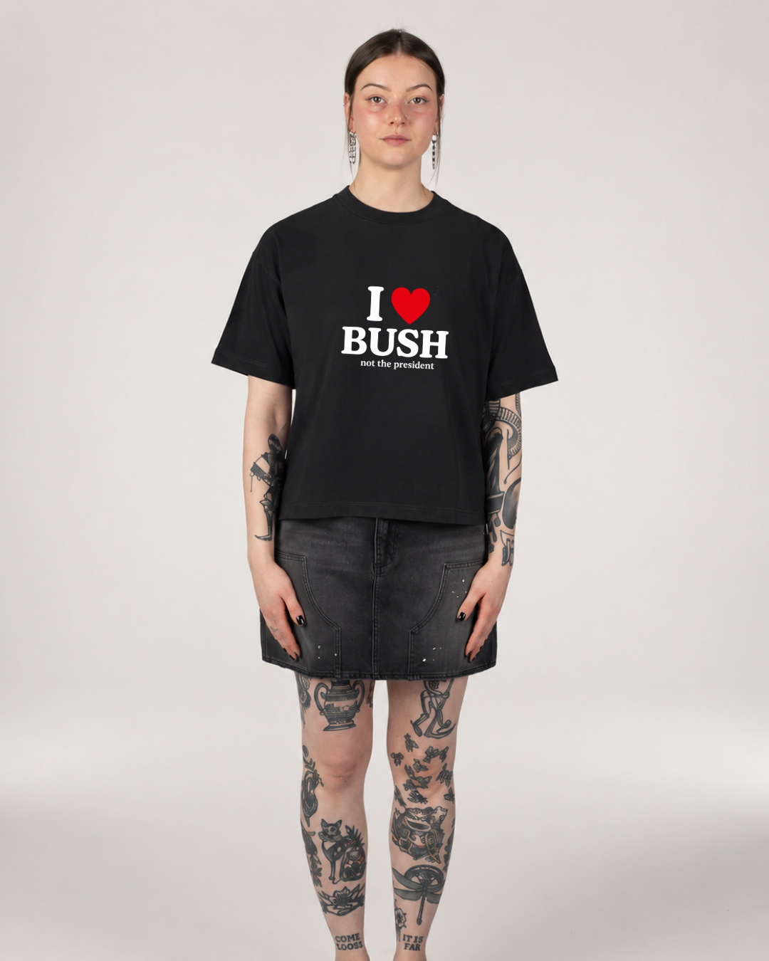 I Love Bush... Not the President Mid Length Tee