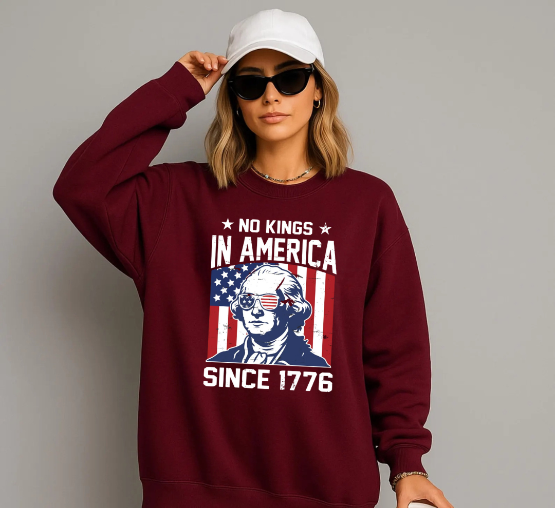 Retro Style "No Kings in America" Sweatshirt