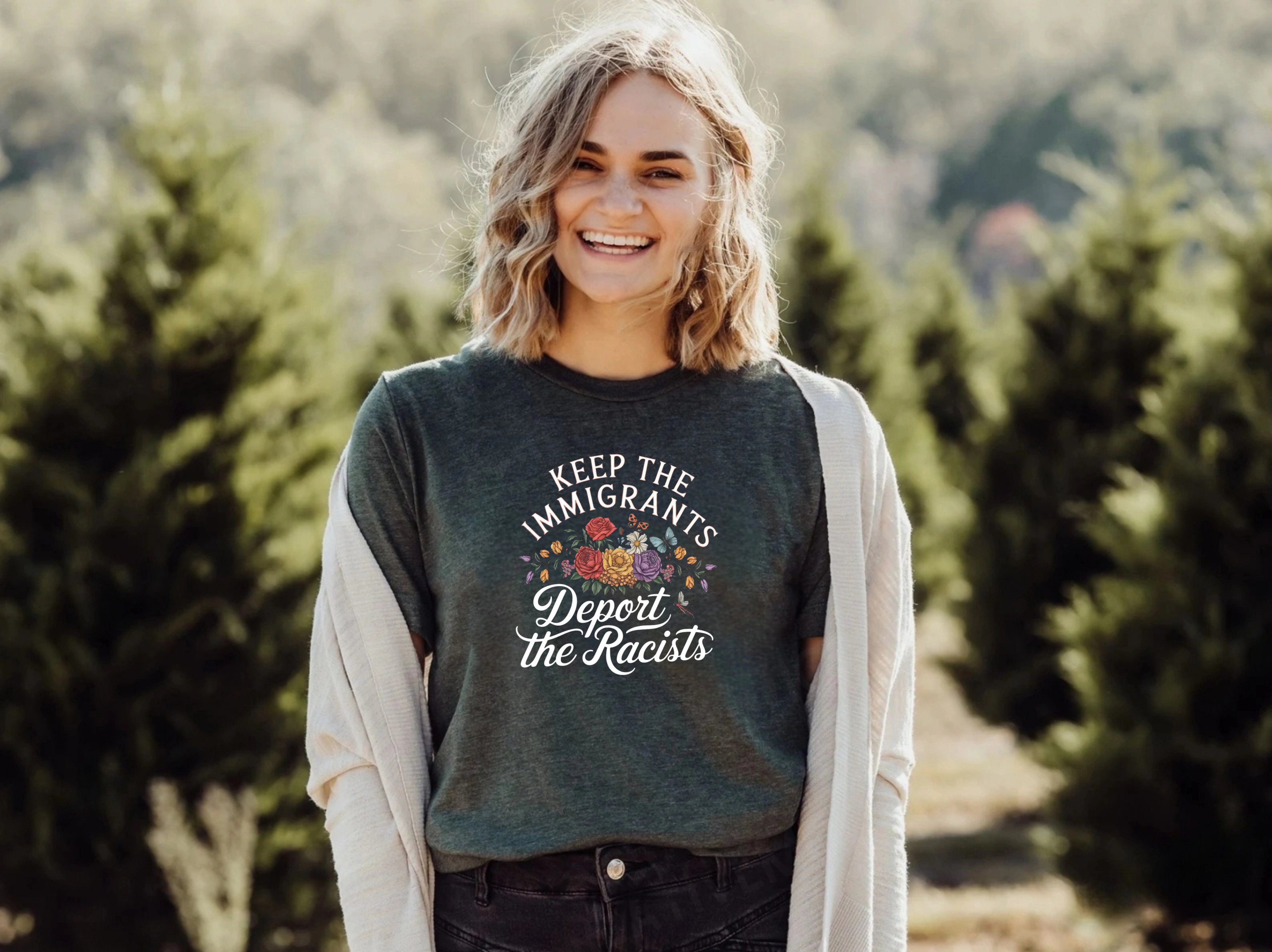 Keep the Immigrants, Deport the Racists T-Shirt