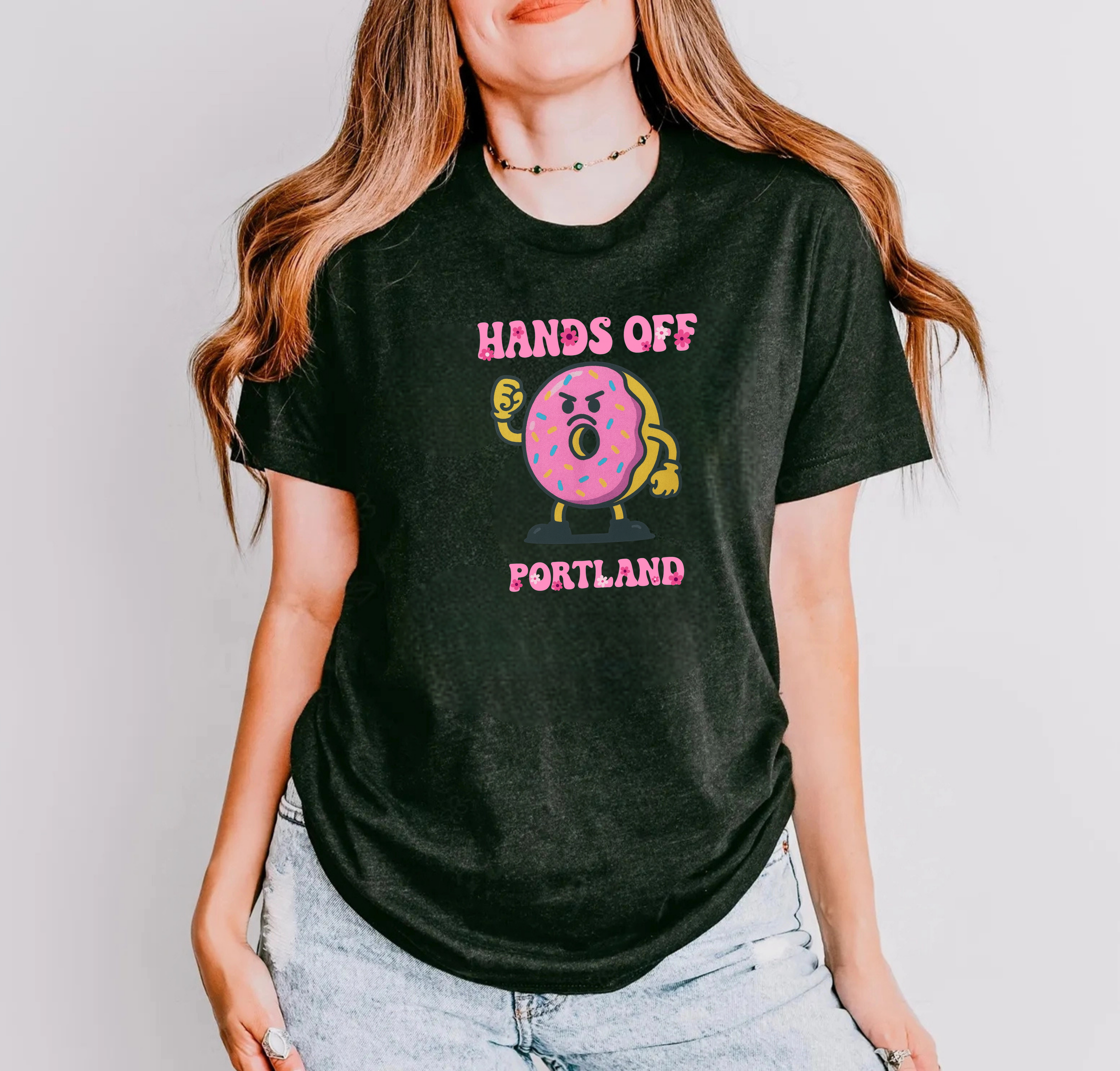 Hands Off Portland Donut T-Shirt