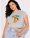 Let That Mango Graphic Crop Top