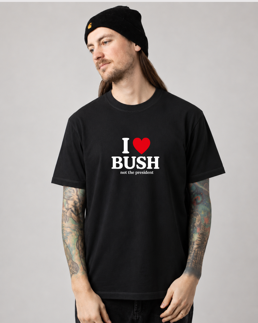 I Love Bush... Not the President Mid Length Tee