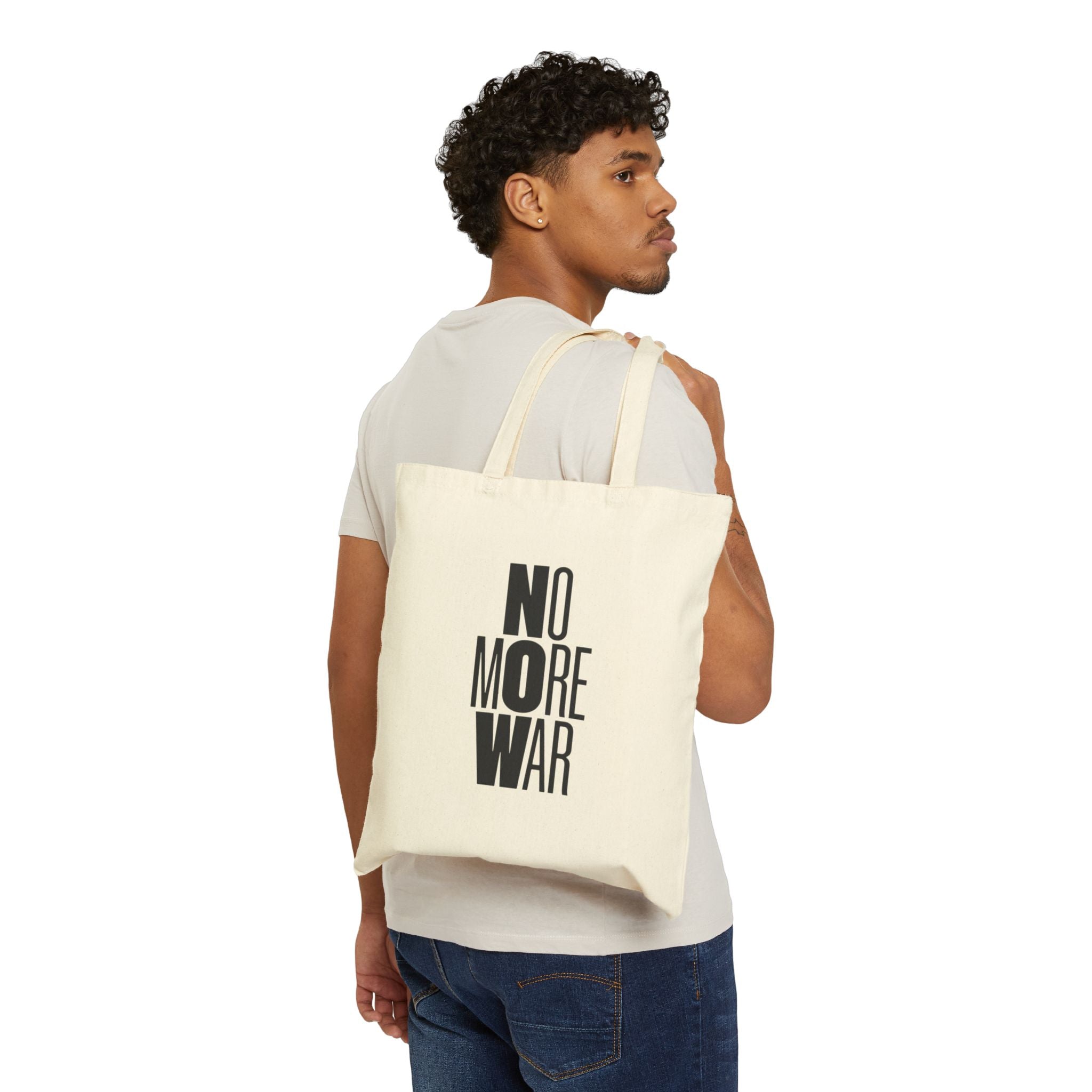 No More War Canvas Tote Bag - Natural
