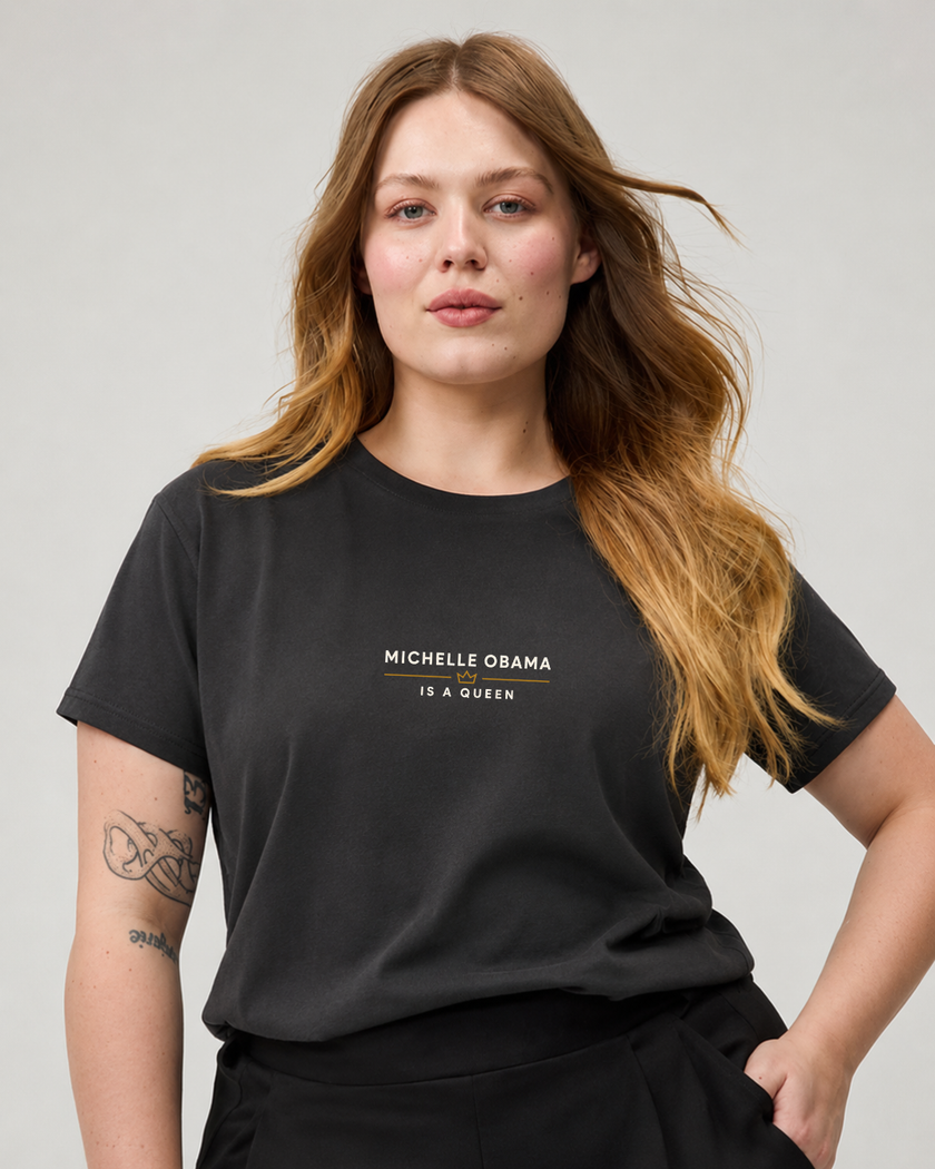 Michelle Obama Is A Queen Premium Cotton T‑Shirt