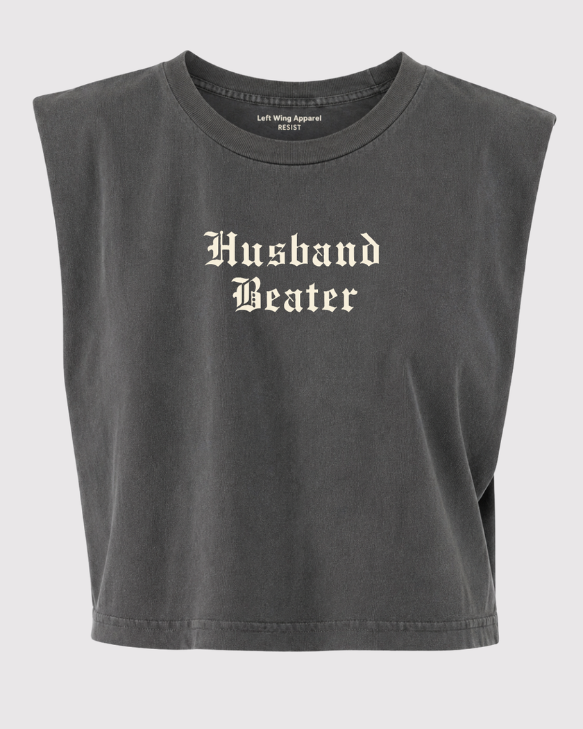 Husband Beater Cropped Heavy Weight Muscle Tee