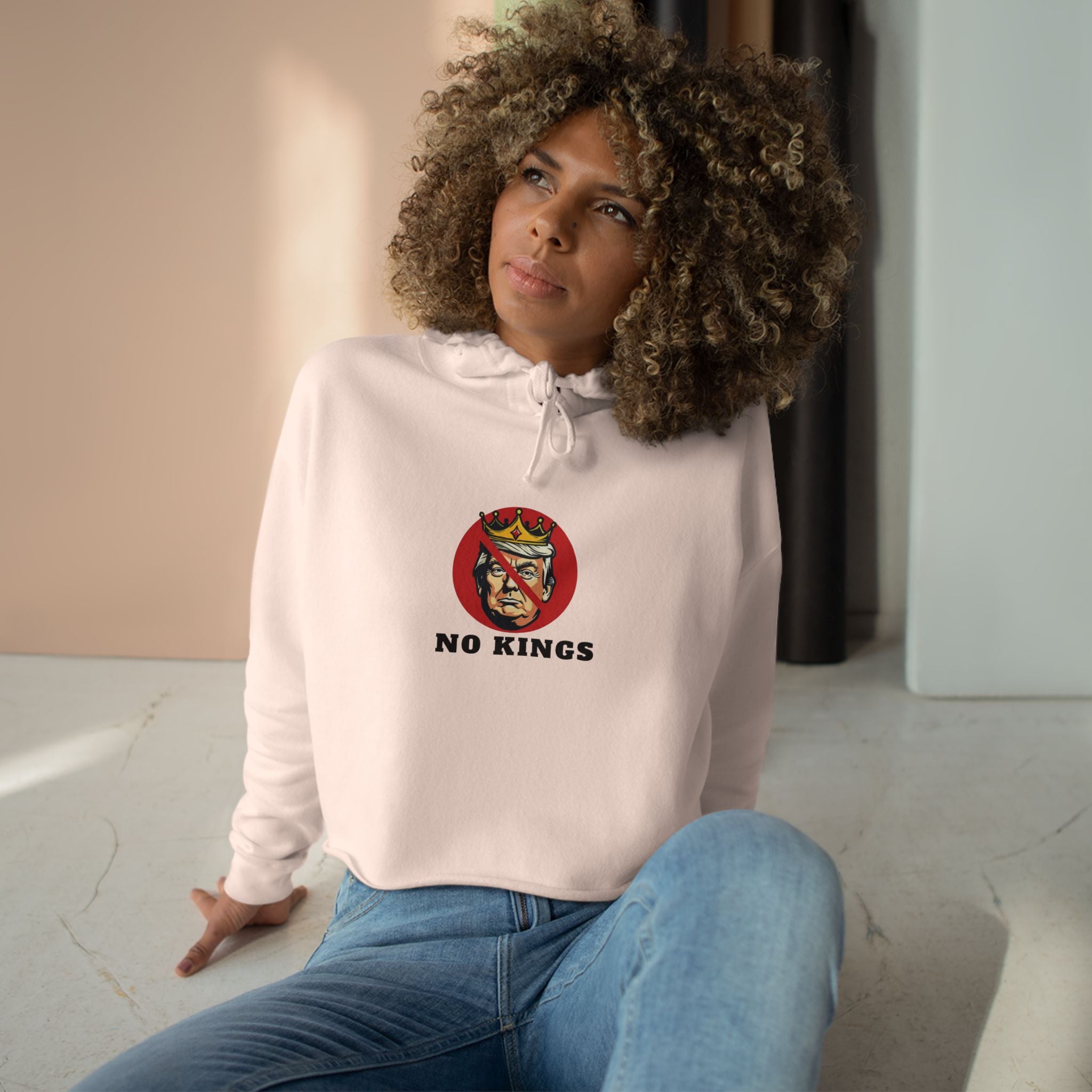 No Kings Crop Hoodie