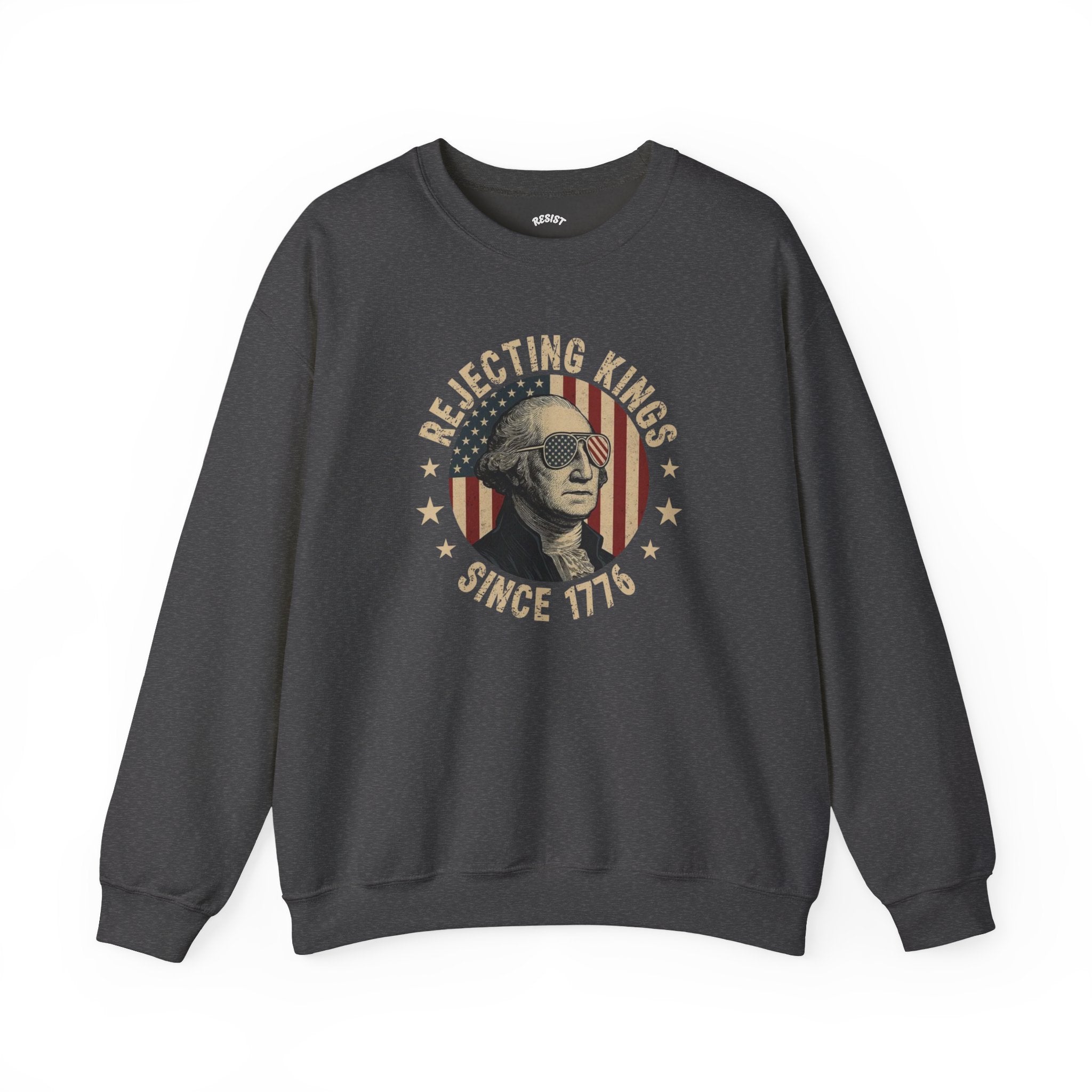Vintage-Inspired ‘Rejecting Kings Since 1776’ Sweatshirt