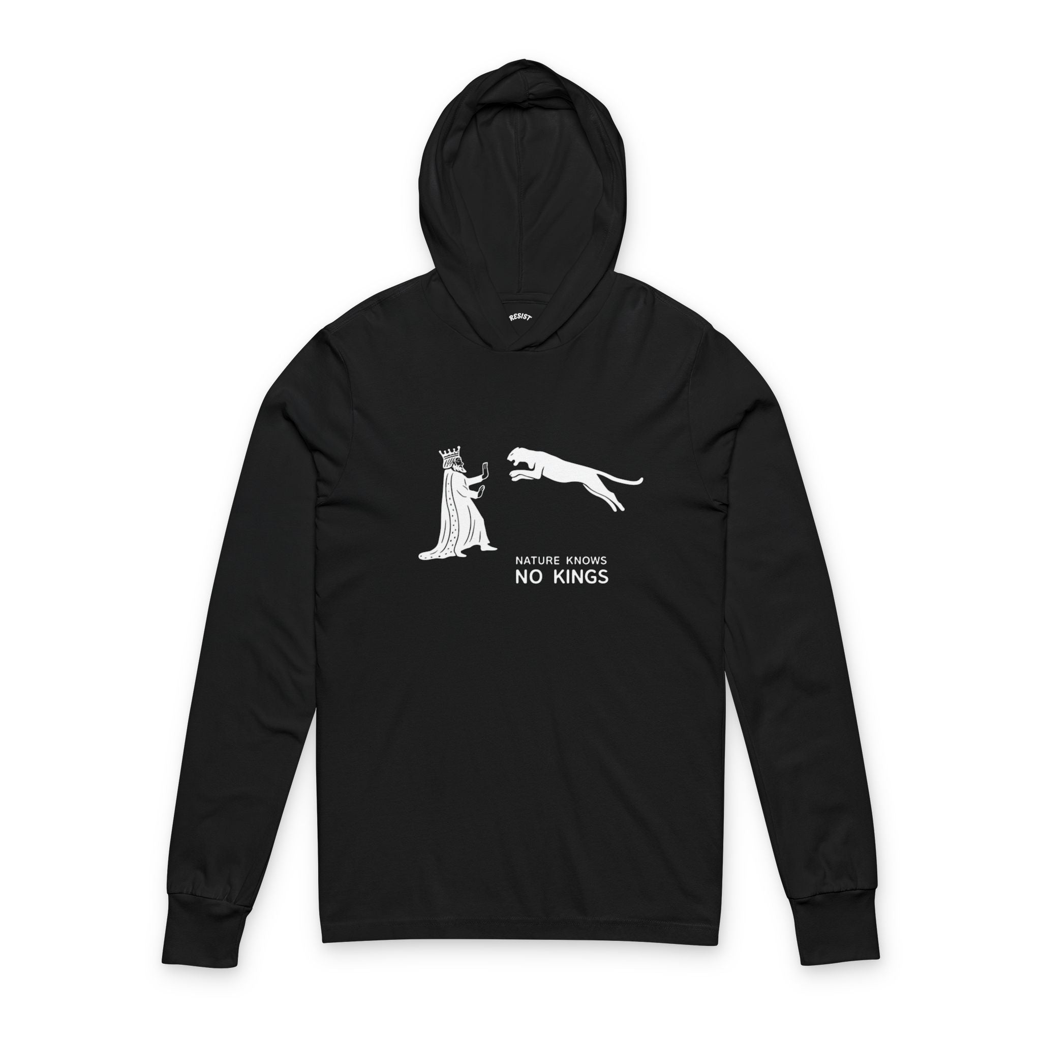 No Kings Hooded Long Sleeve Tee