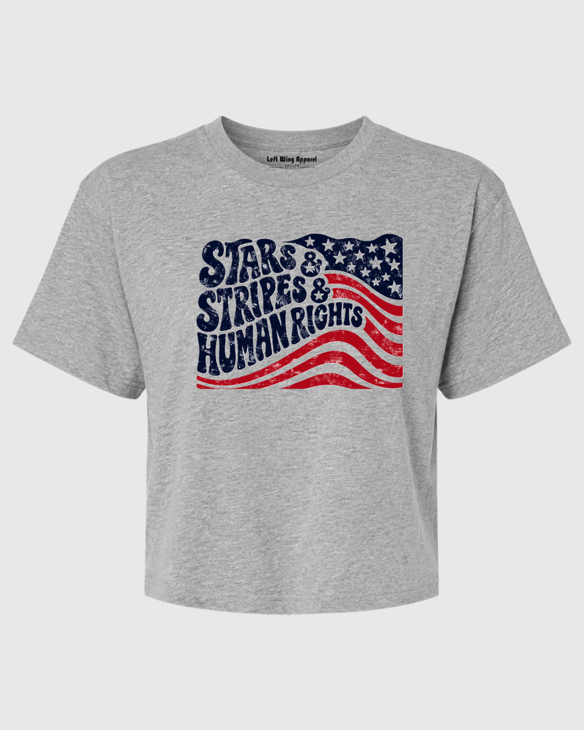 Stars, Stripes & Human Rights Unisex Boxy Tee