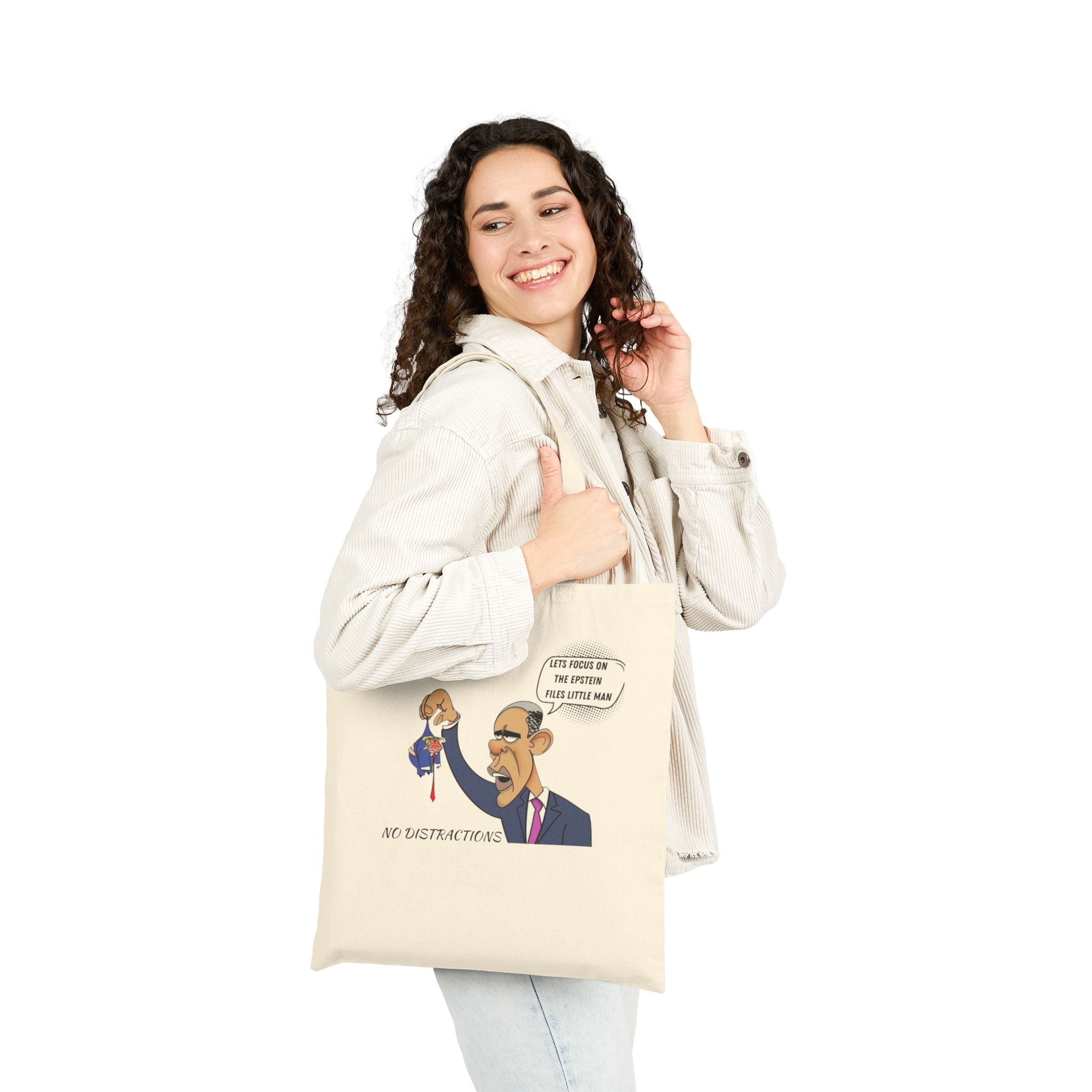 No Distraction Cotton Canvas Tote Bag