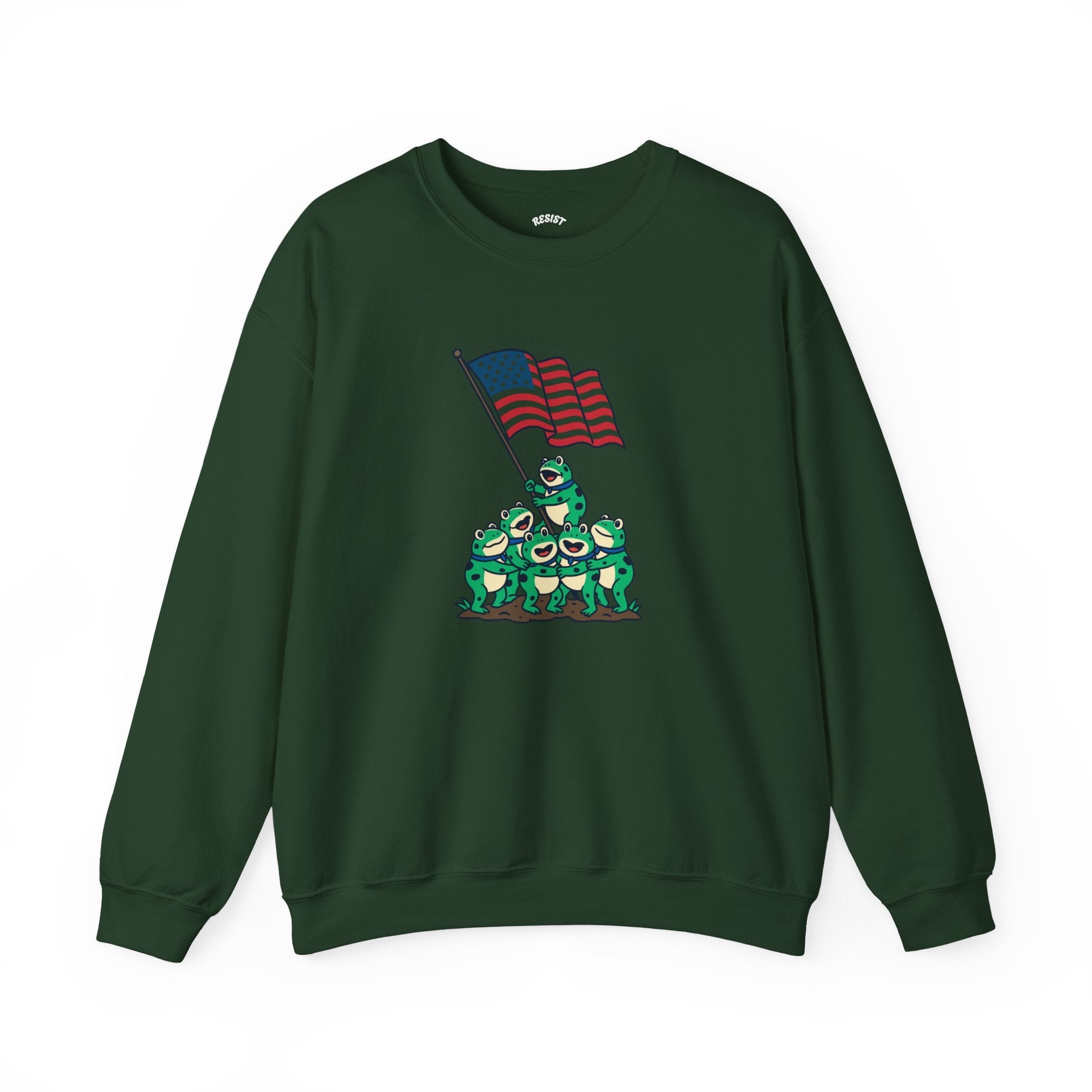 Patriotic Frog Crewneck Sweatshirt