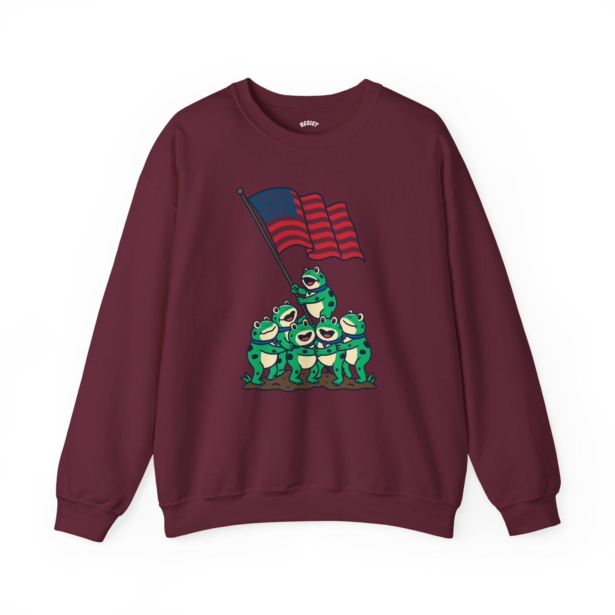 Patriotic Frog Crewneck Sweatshirt
