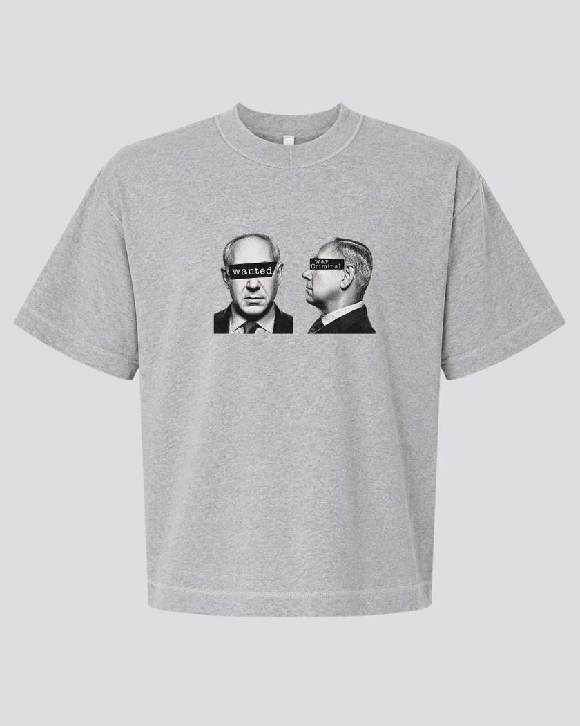 Wanted: War Criminal... Unisex Boxy Tee