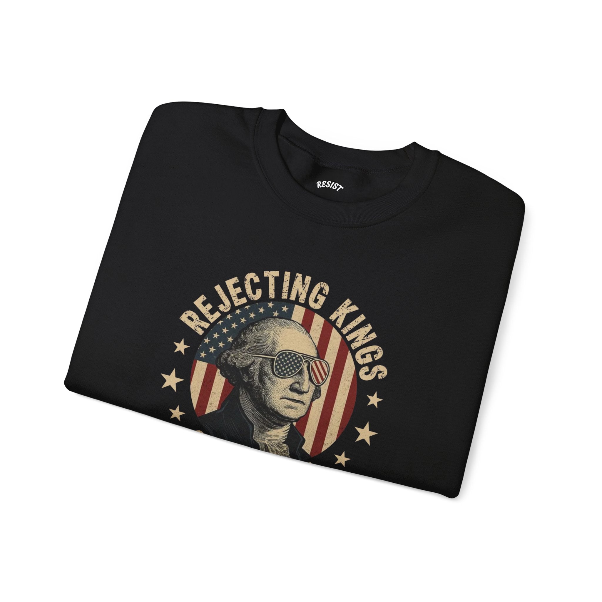 Vintage-Inspired ‘Rejecting Kings Since 1776’ Sweatshirt