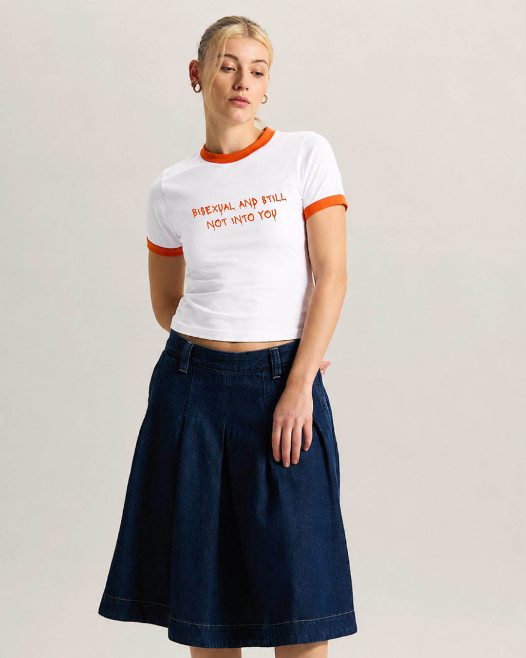 Bisexual and Still Not Into You Unisex Ringer Tee