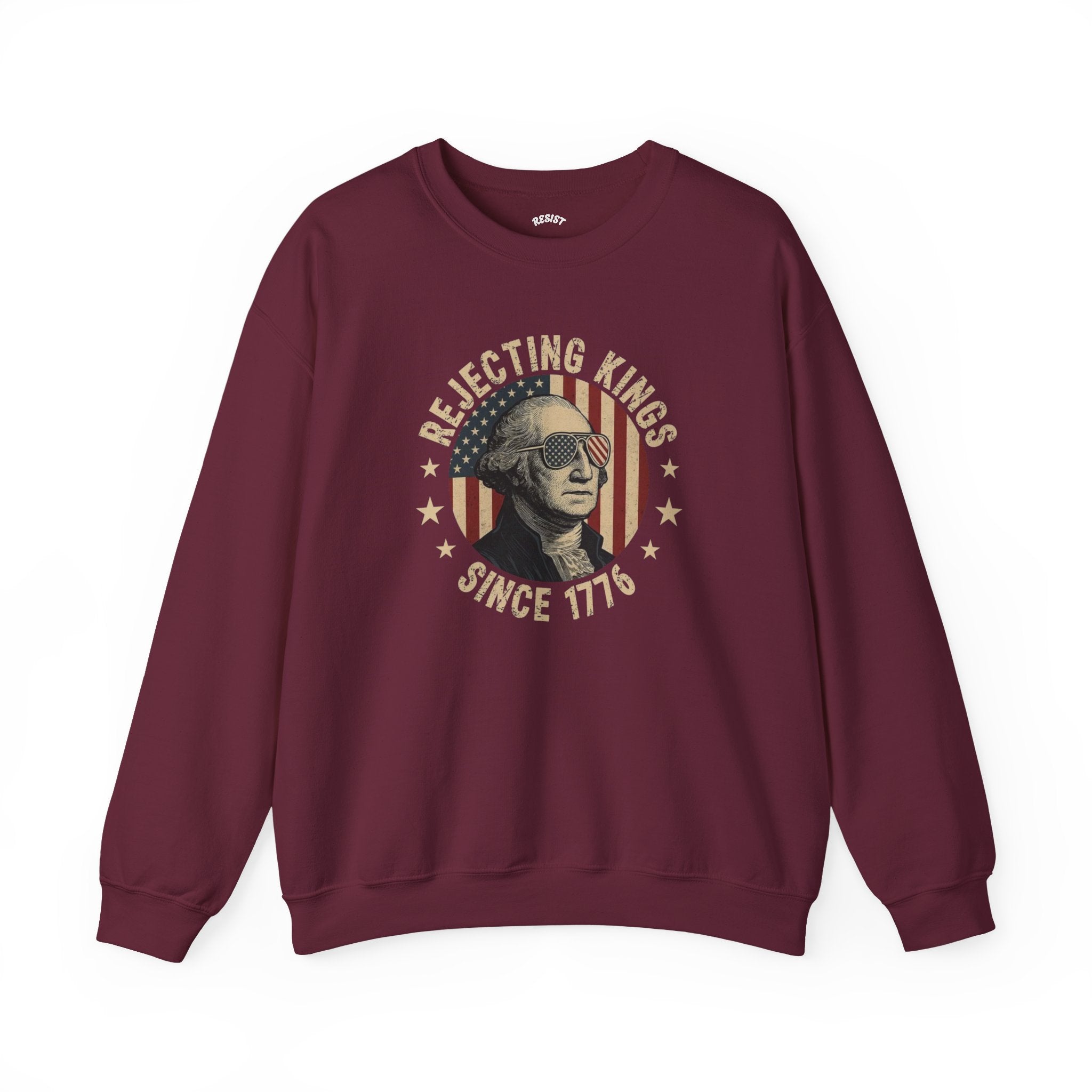 Vintage-Inspired ‘Rejecting Kings Since 1776’ Sweatshirt