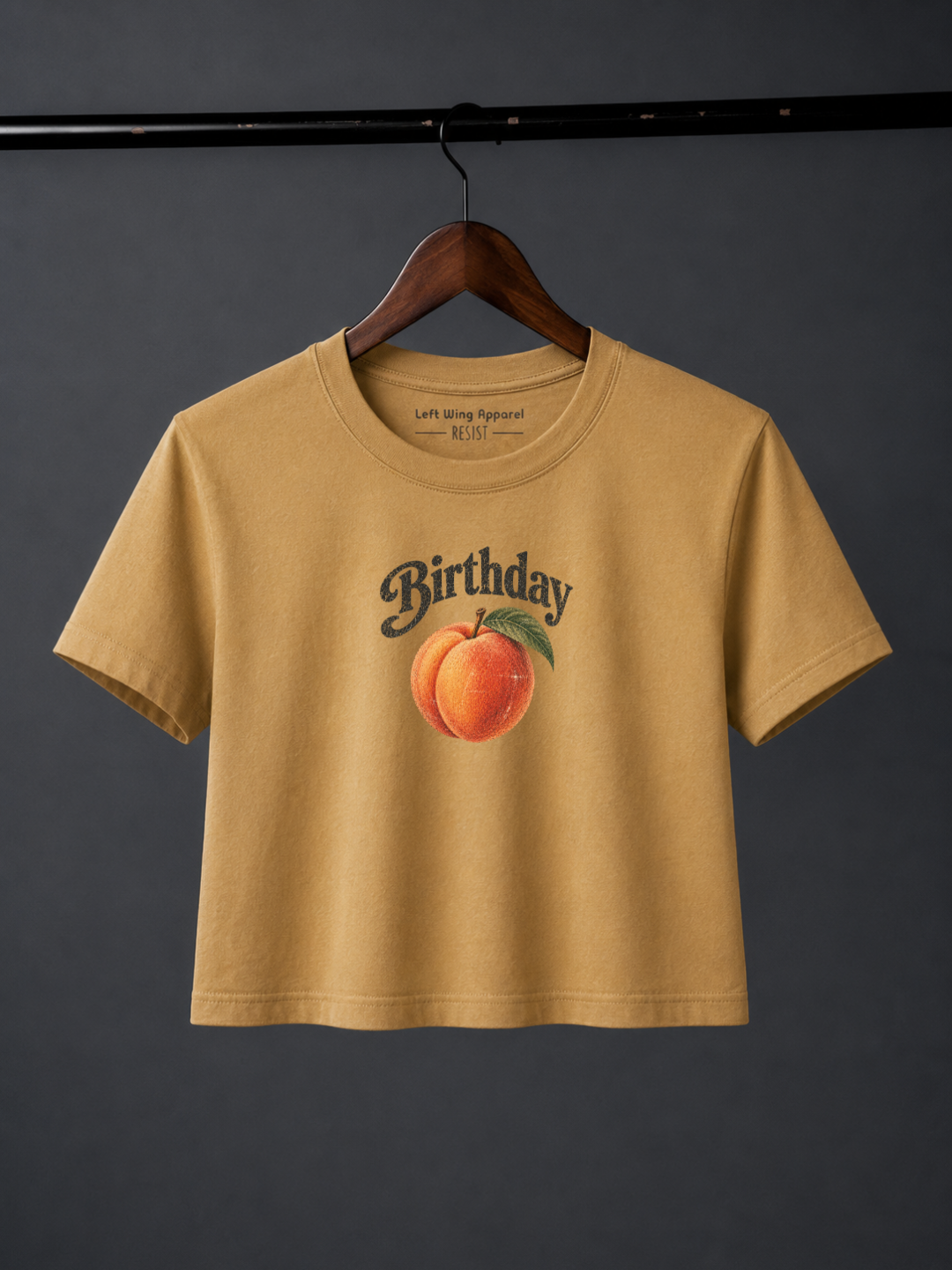 Birthday Peach Crop Tee