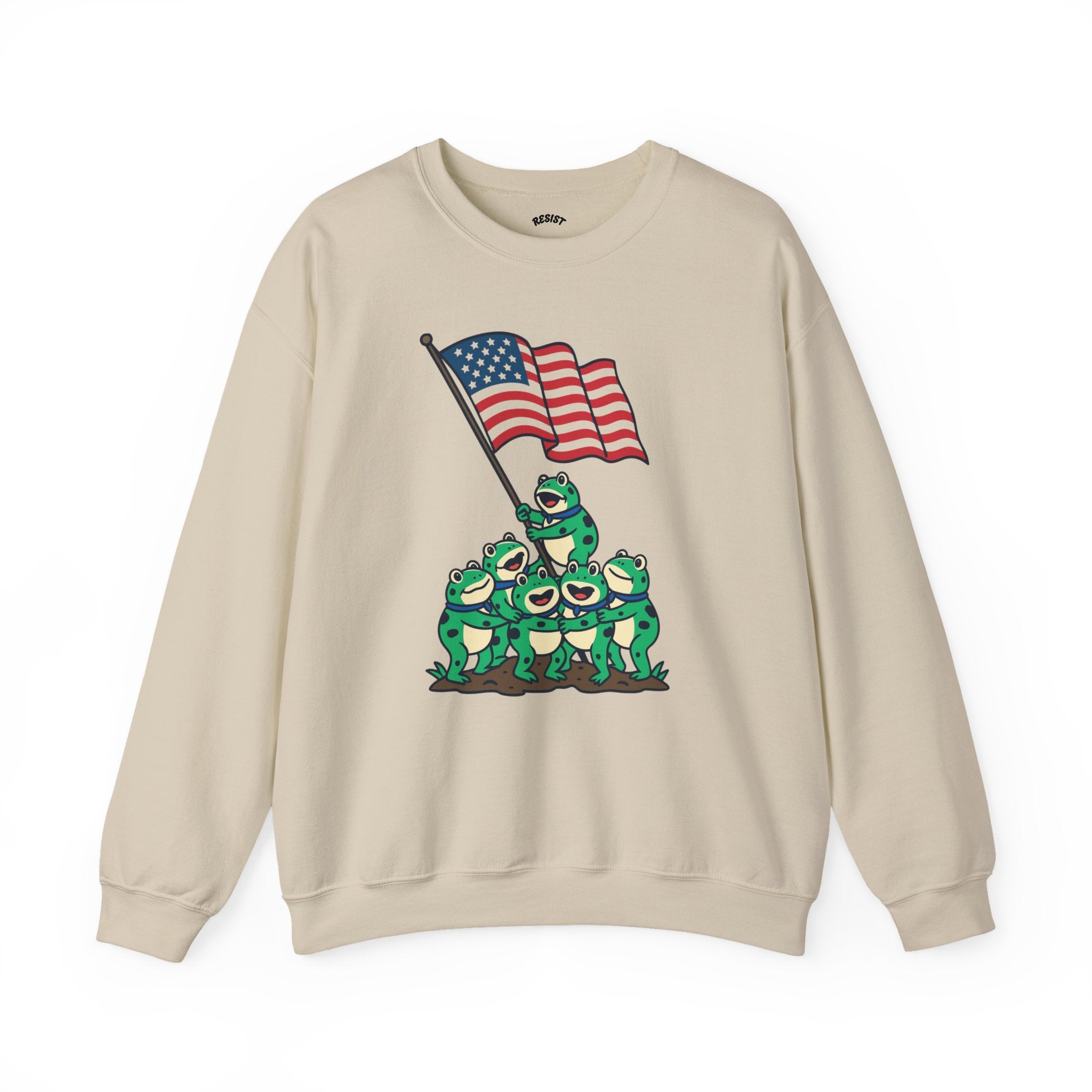 Patriotic Frog Crewneck Sweatshirt