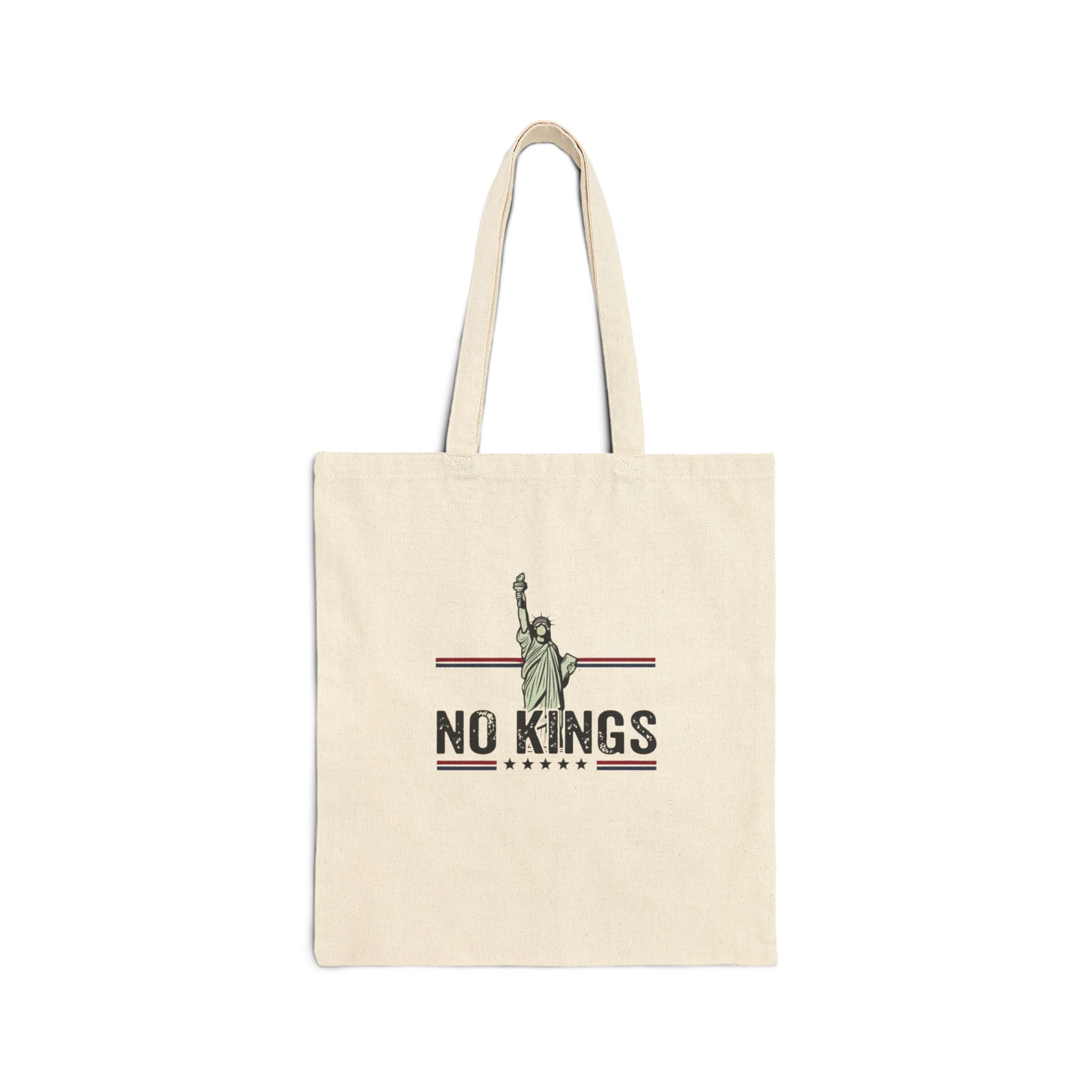 No Kings Canvas Tote Bag