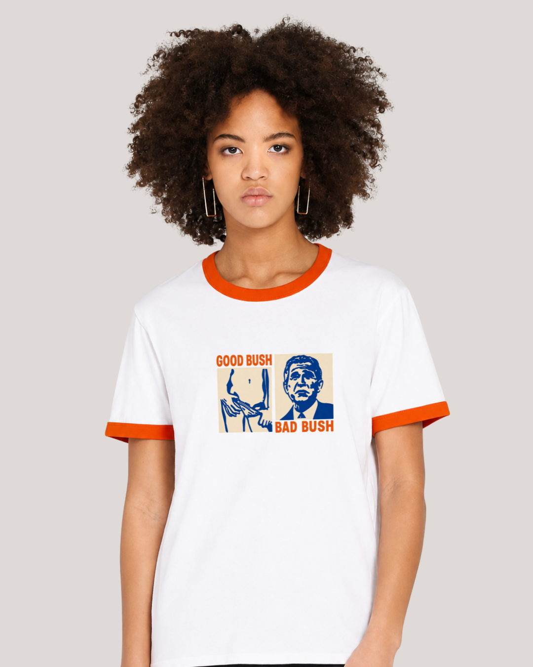 Good Bush Bad Bush Unisex Ringer Tee