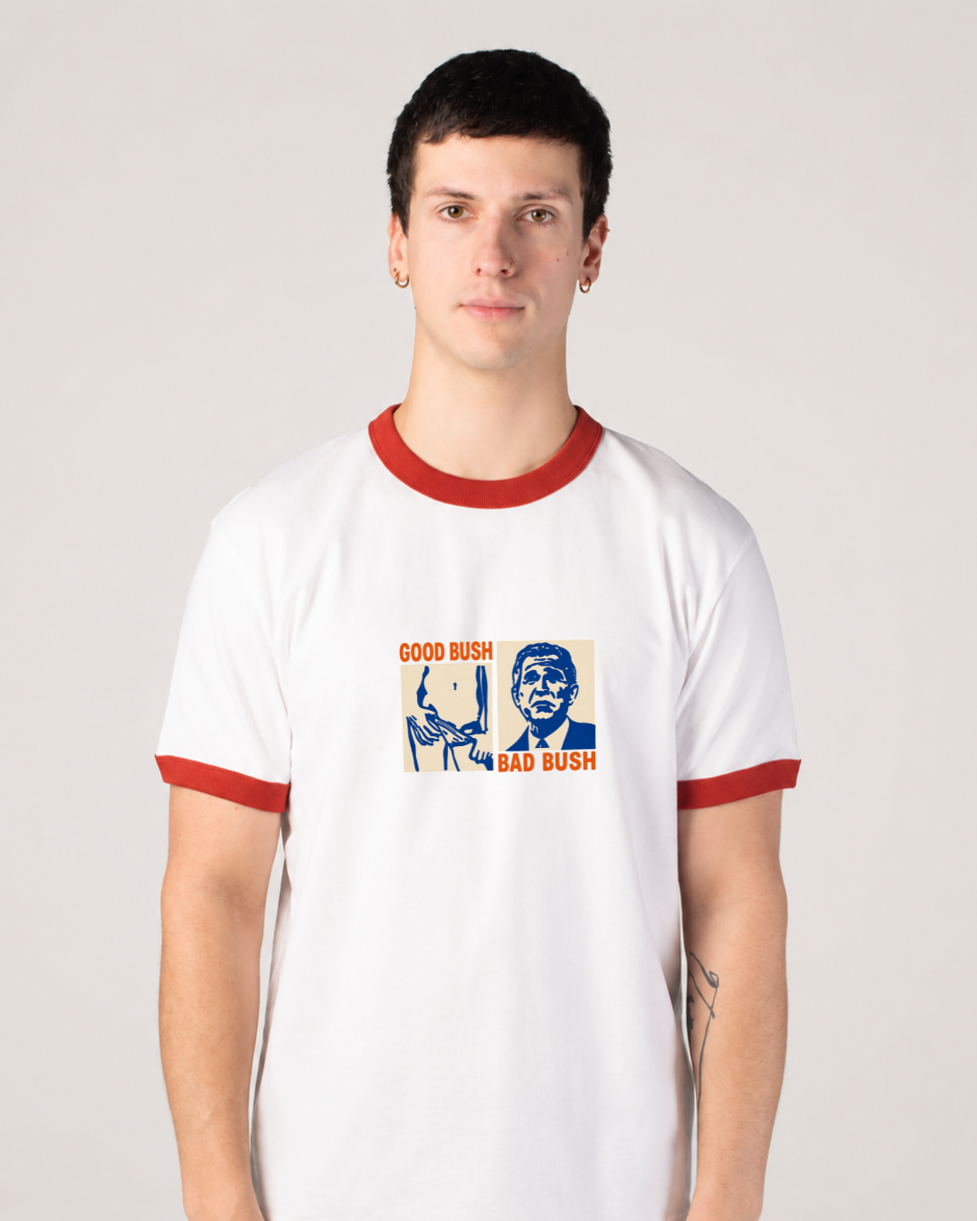 Good Bush Bad Bush Unisex Ringer Tee
