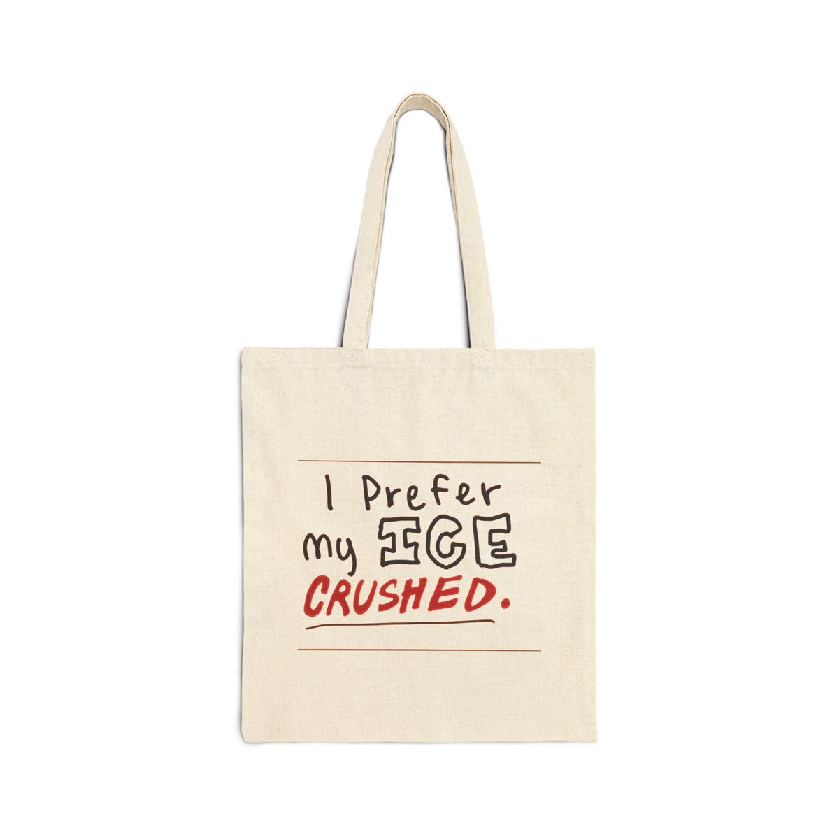 Crushed Ice Canvas Tote Bag - Natural