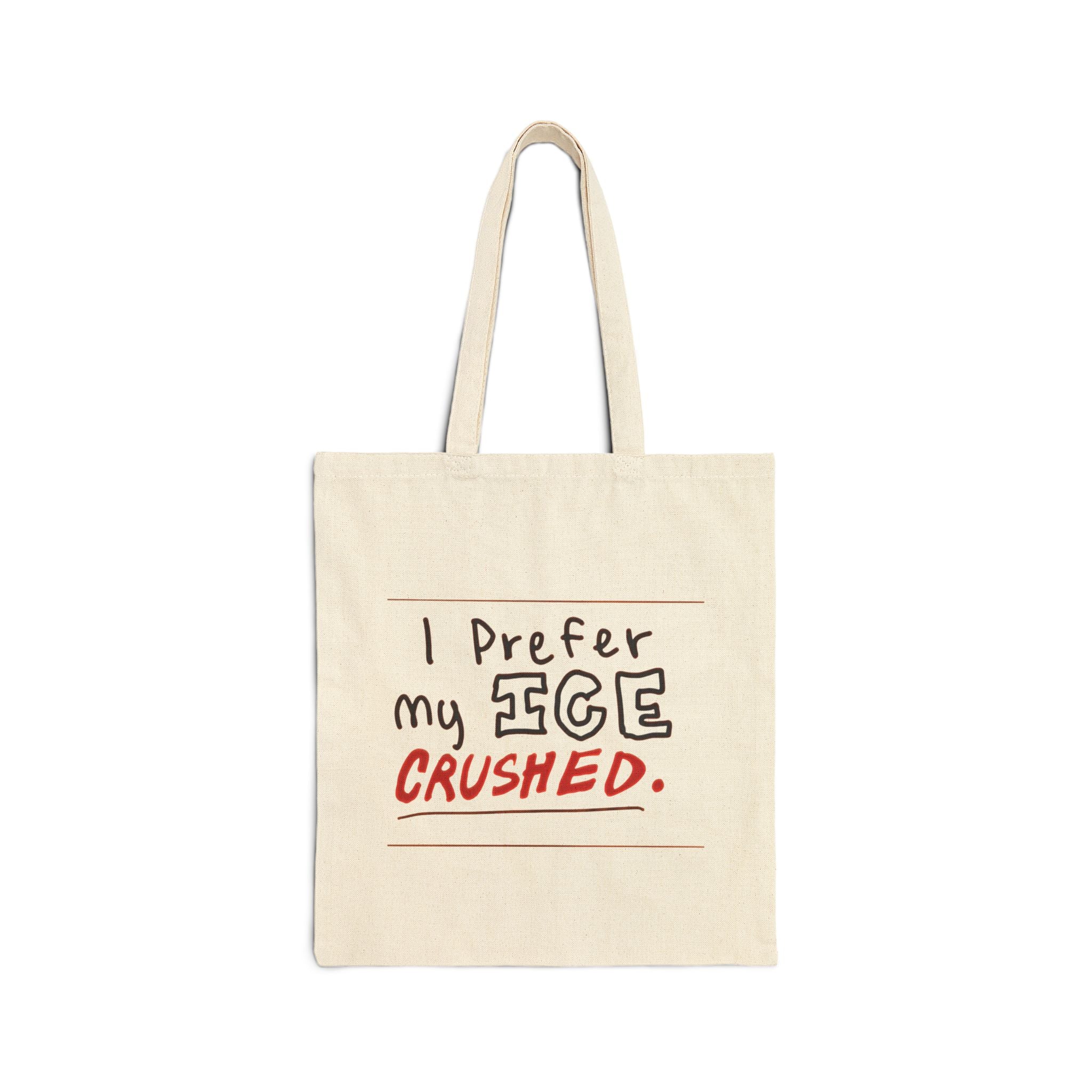 Crushed Ice Canvas Tote Bag - Natural