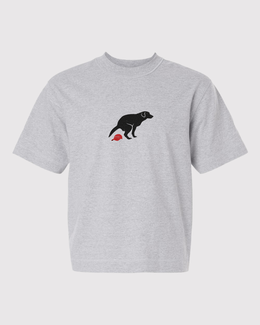 Dog Left a Present Unisex Boxy Tee
