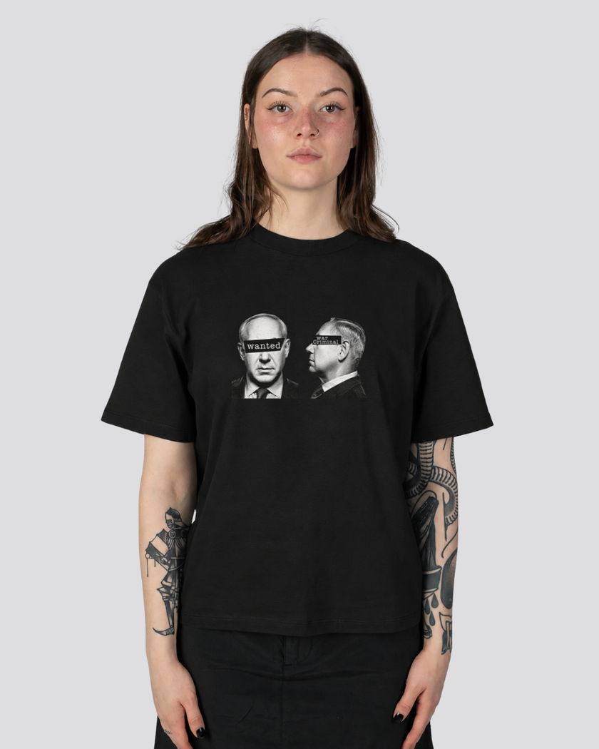 Wanted: War Criminal... Unisex Boxy Tee