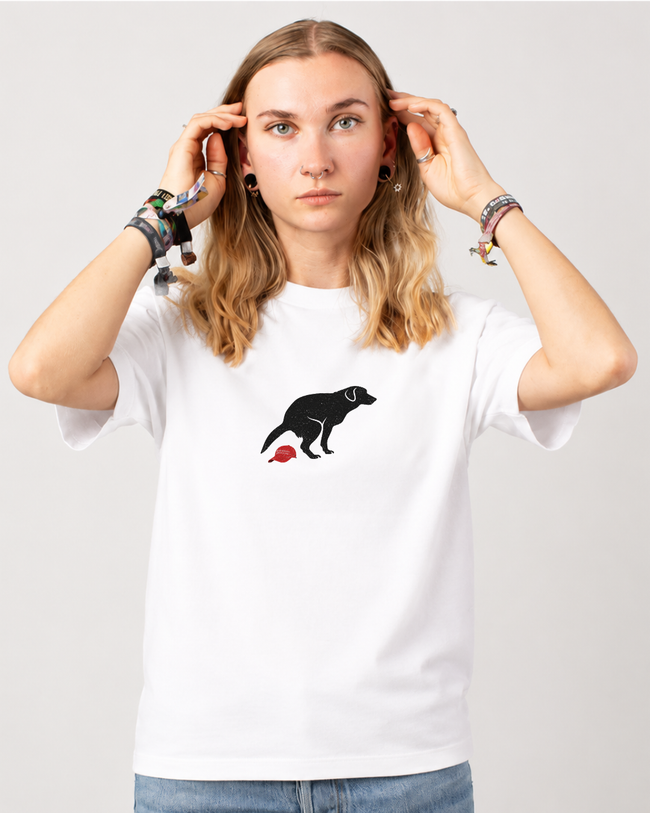 Dog Left a Present Unisex Boxy Tee