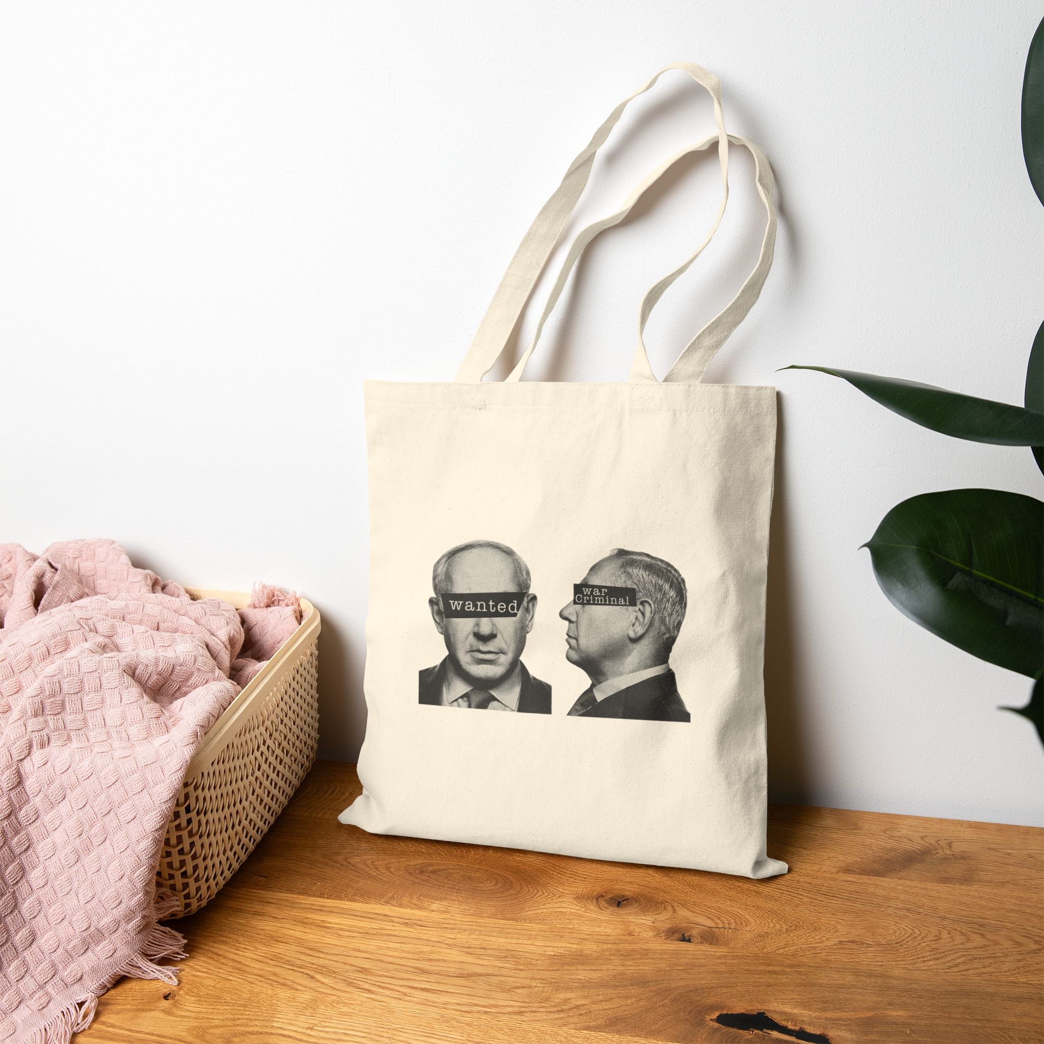War Criminal Canvas Tote  bag - Natural