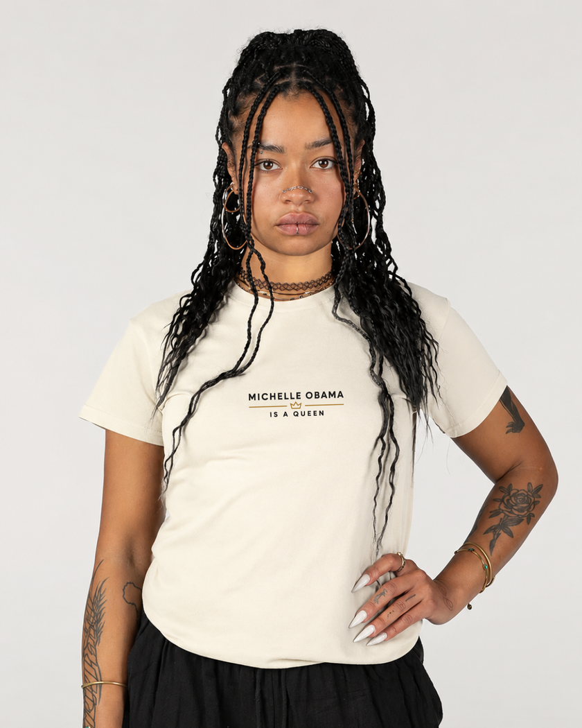 Michelle Obama Is A Queen Premium Cotton T‑Shirt