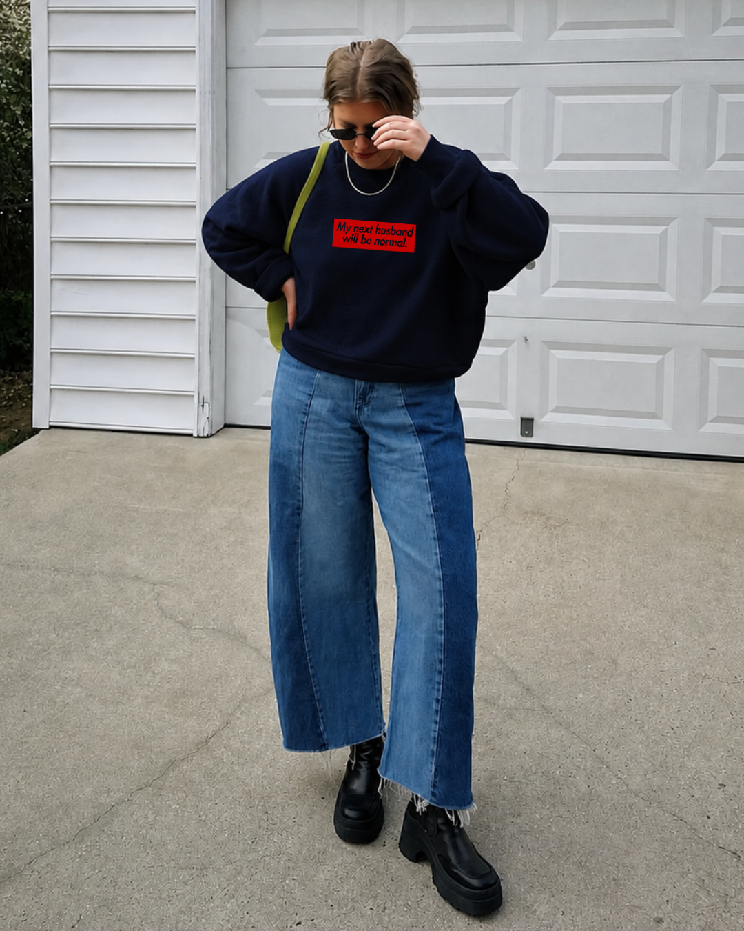 My Next Husband Will Be Normal Crewneck Sweatshirt